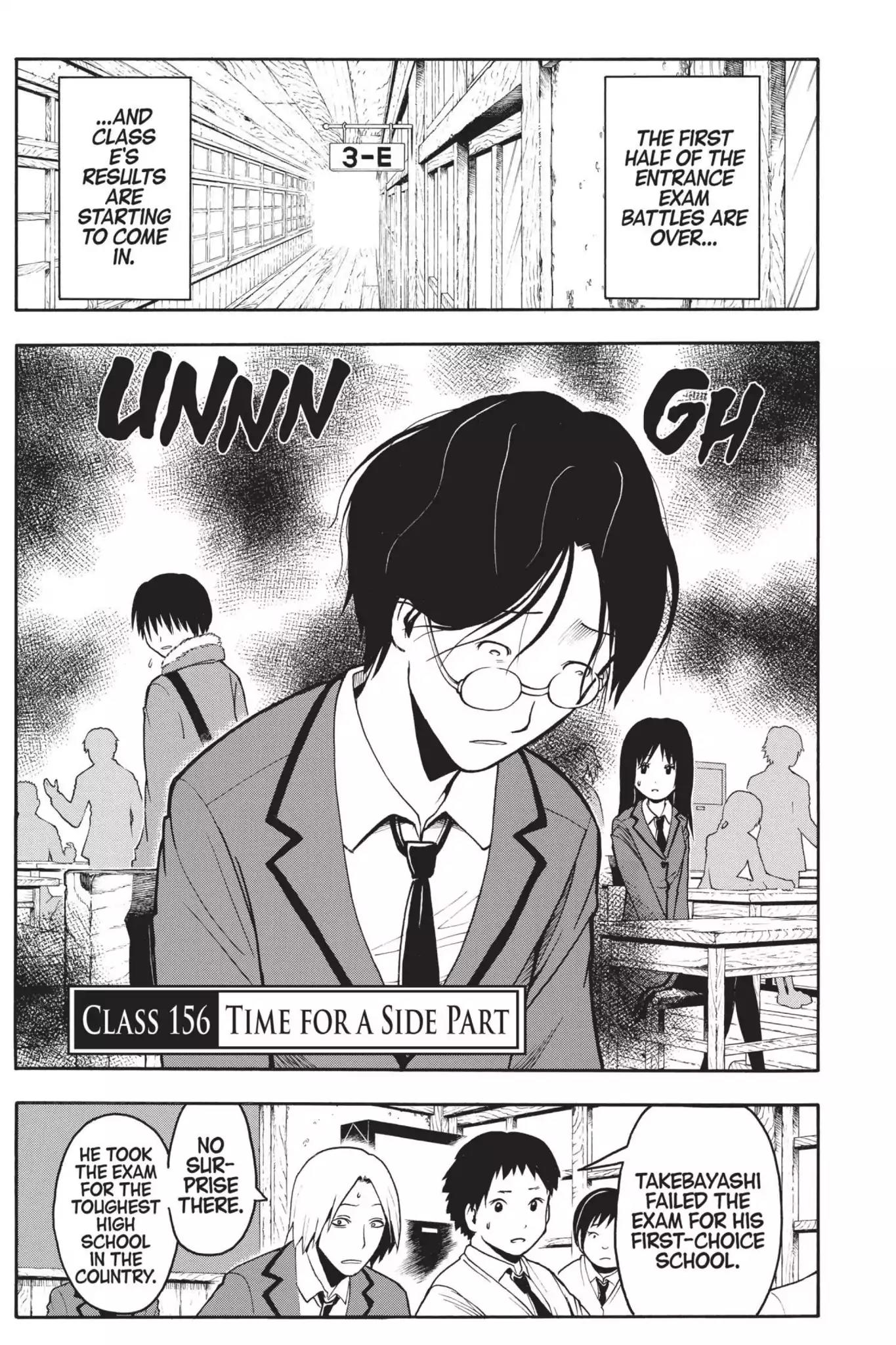 Ansatsu Kyoushitsu Chapter 156 page 3 - Chapter 156: Vol.18 CLASS 156: Time for a Side Part