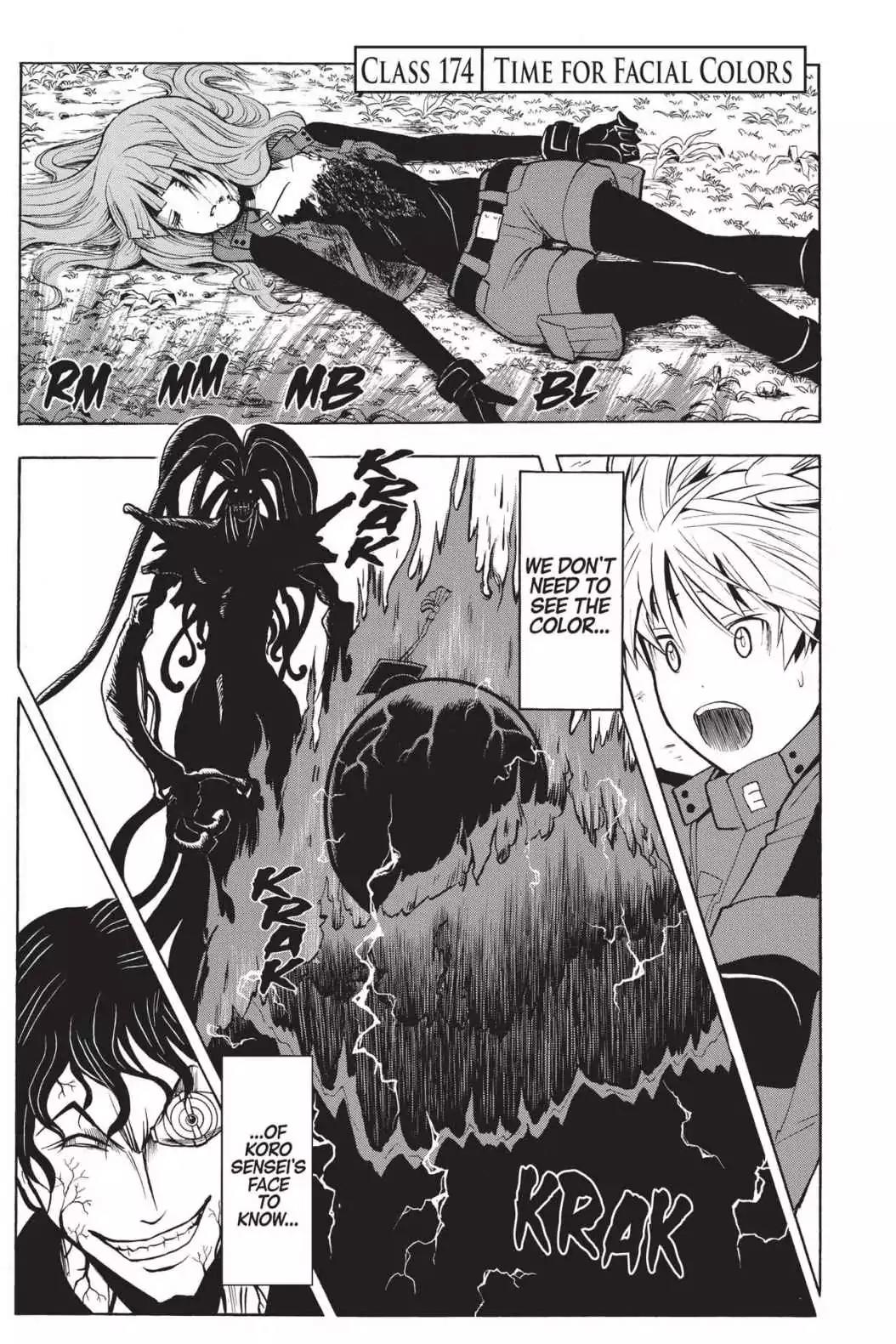 Ansatsu Kyoushitsu Chapter 174 page 1 - Chapter 174: Vol.20 CLASS 174: Time for Facial Colors