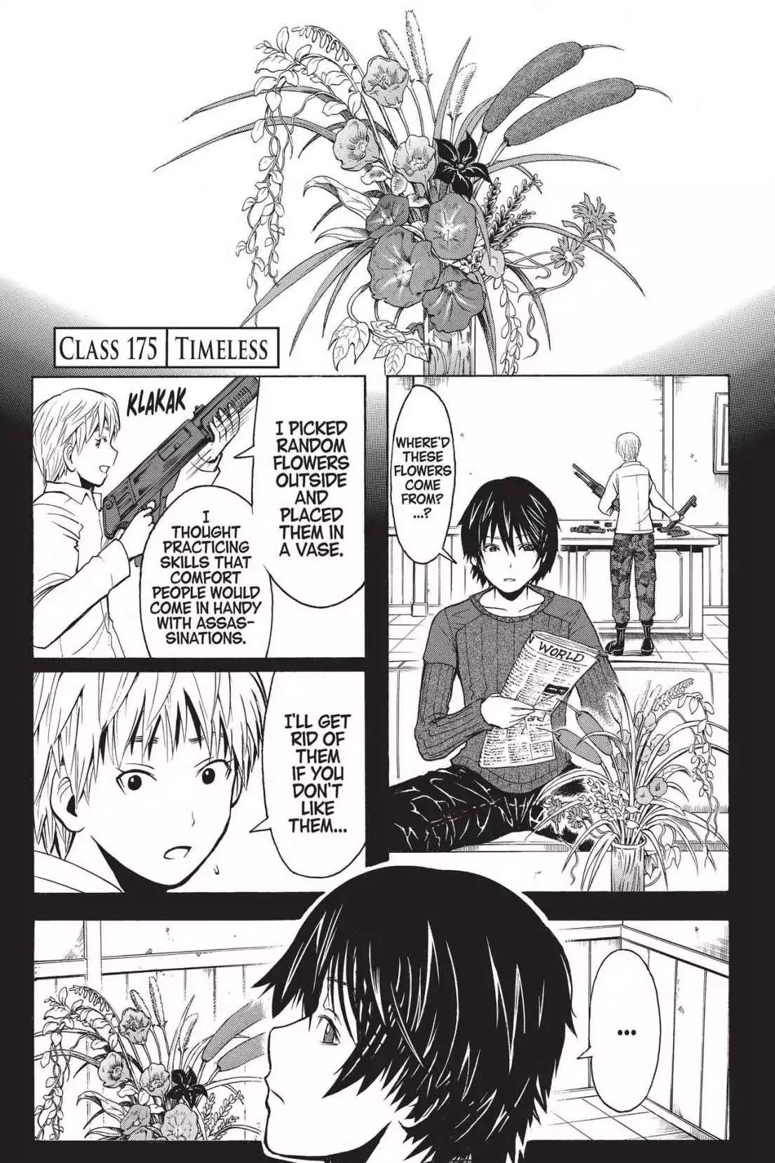Ansatsu Kyoushitsu Chapter 175 page 1 - Chapter 175: Vol.20 CLASS 175: Timeless
