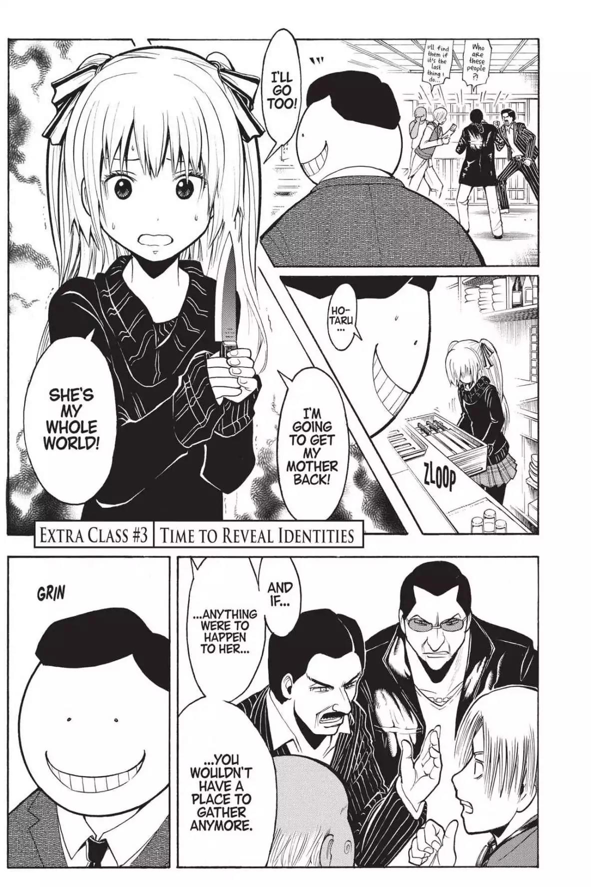 Ansatsu Kyoushitsu Chapter 180.7 page 1 - Vol.21 EXTRA CLASS 3: Time to Reveal Identities