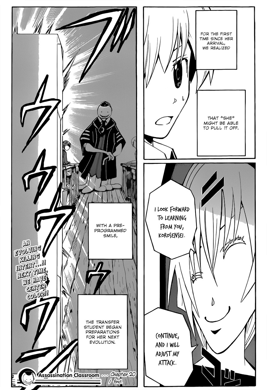 Ansatsu Kyoushitsu Chapter 20 page 20 - Chapter 20 : Transfer Student Time.