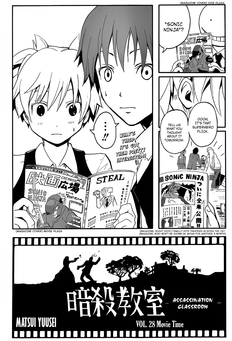 Ansatsu Kyoushitsu Chapter 28 page 3 - Chapter 28 : Movie Time.