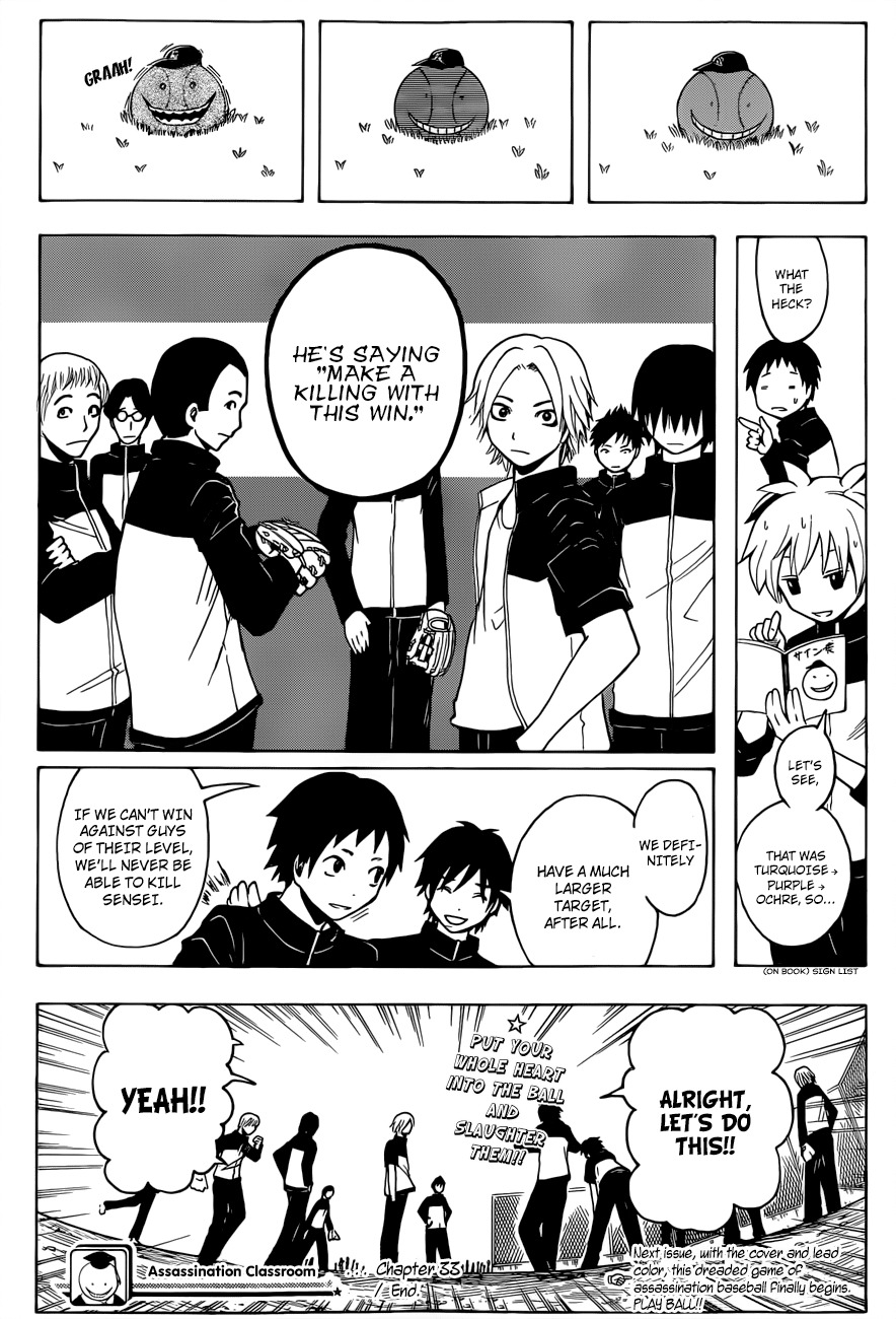 Ansatsu Kyoushitsu Chapter 33 page 20 - Chapter 33 : Time for a Ball Game.