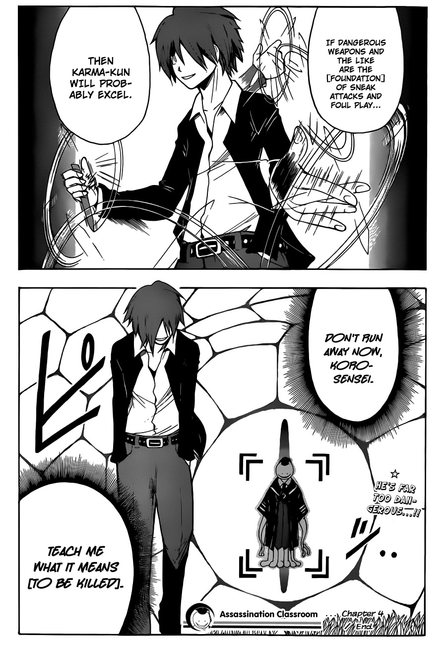 Ansatsu Kyoushitsu Chapter 4 page 20 - Chapter 4 : Fundamentals time.