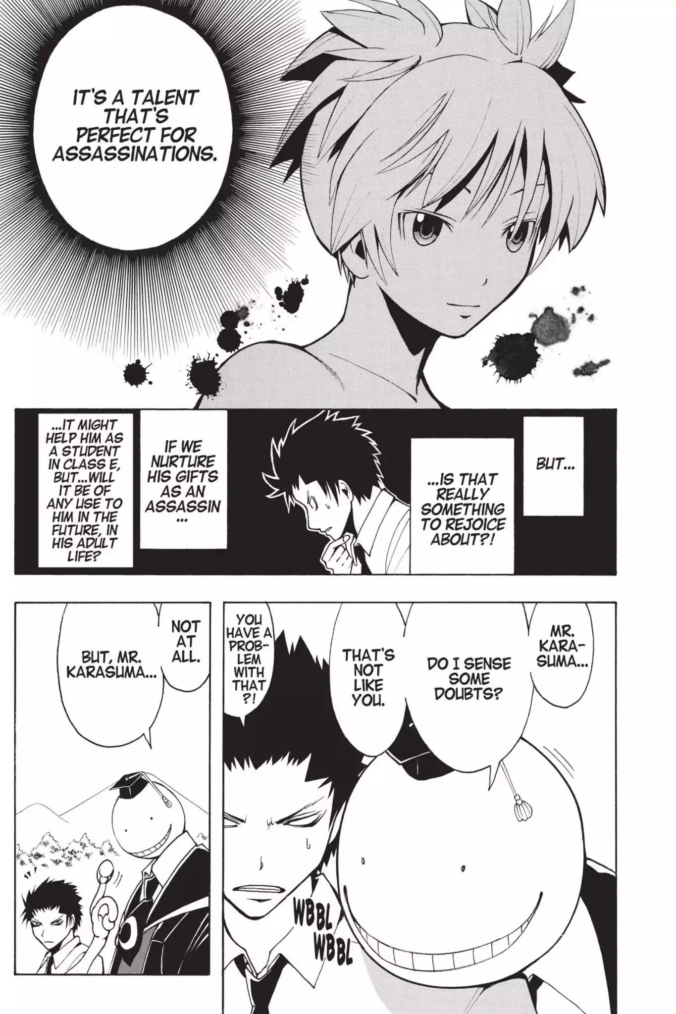 Ansatsu Kyoushitsu Chapter 42 page 5 - Chapter 42: Vol.5 CLASS 42: Time for Doubts