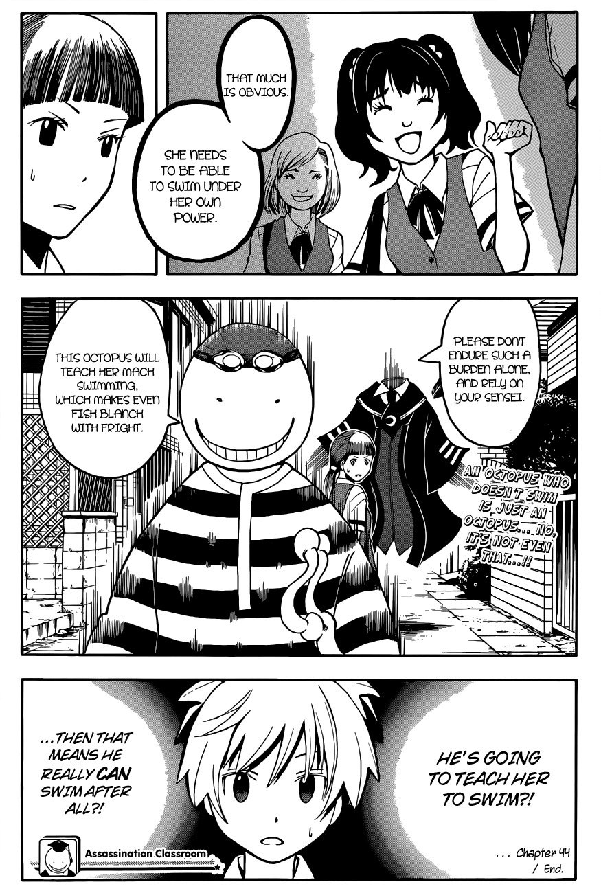 Ansatsu Kyoushitsu Chapter 44 page 20 - Chapter 44 : Drowned Time.