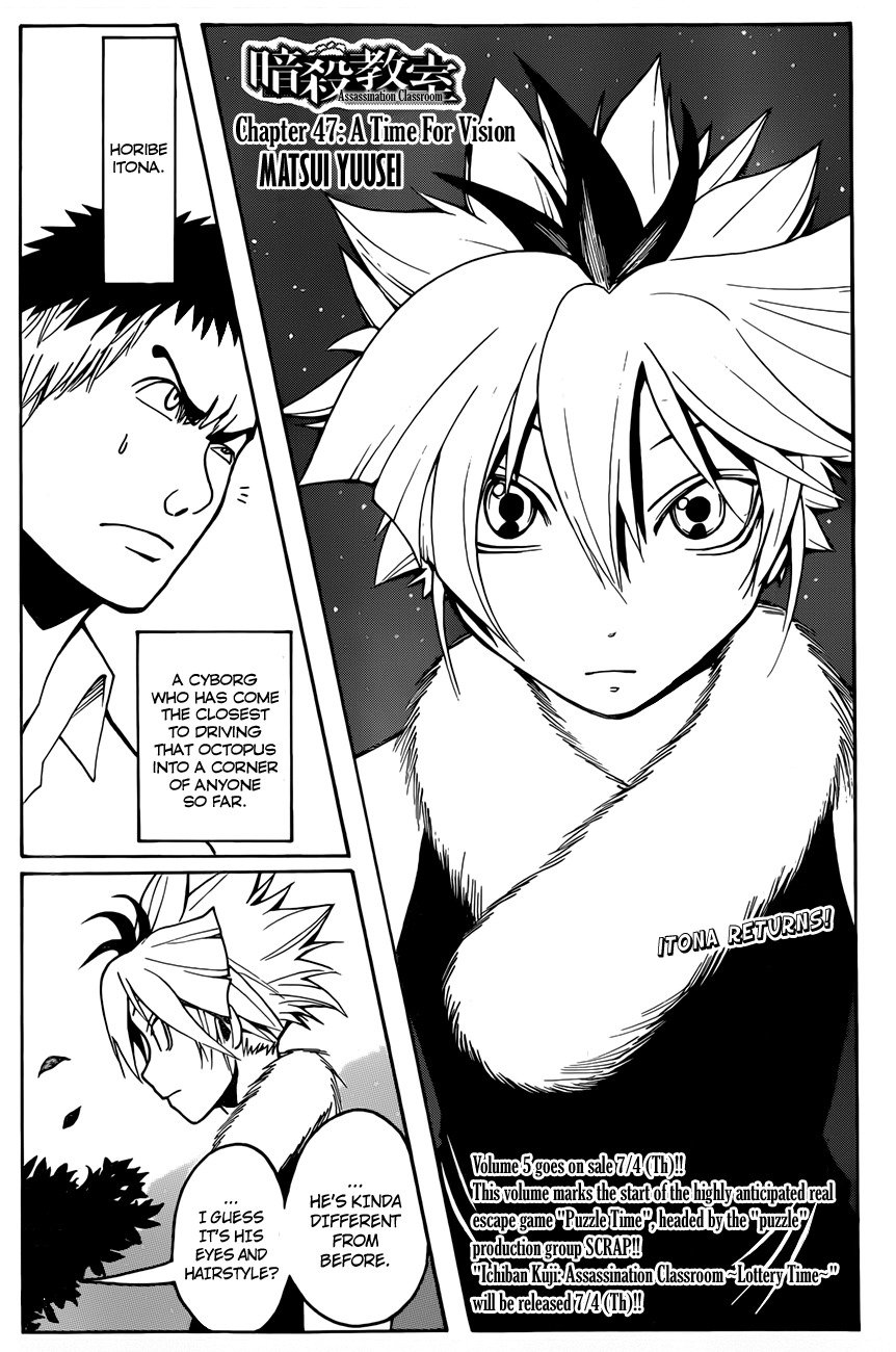 Ansatsu Kyoushitsu Chapter 47 page 3 - Chapter 47 : A Time For Vision
