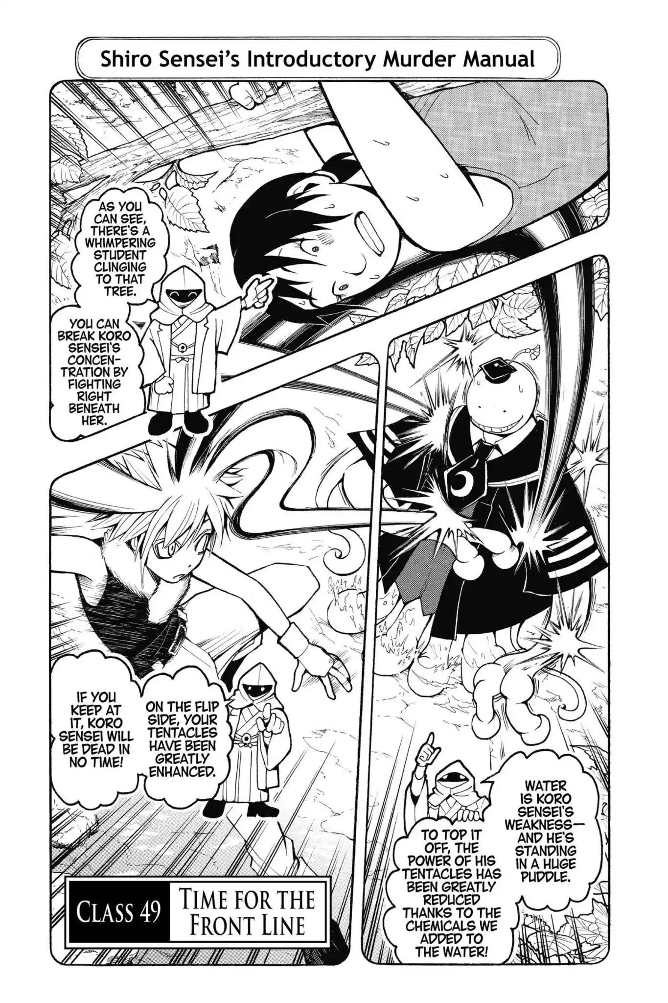 Ansatsu Kyoushitsu Chapter 49 page 1 - Chapter 49: Vol.6 CLASS 49: Time for the Front Line