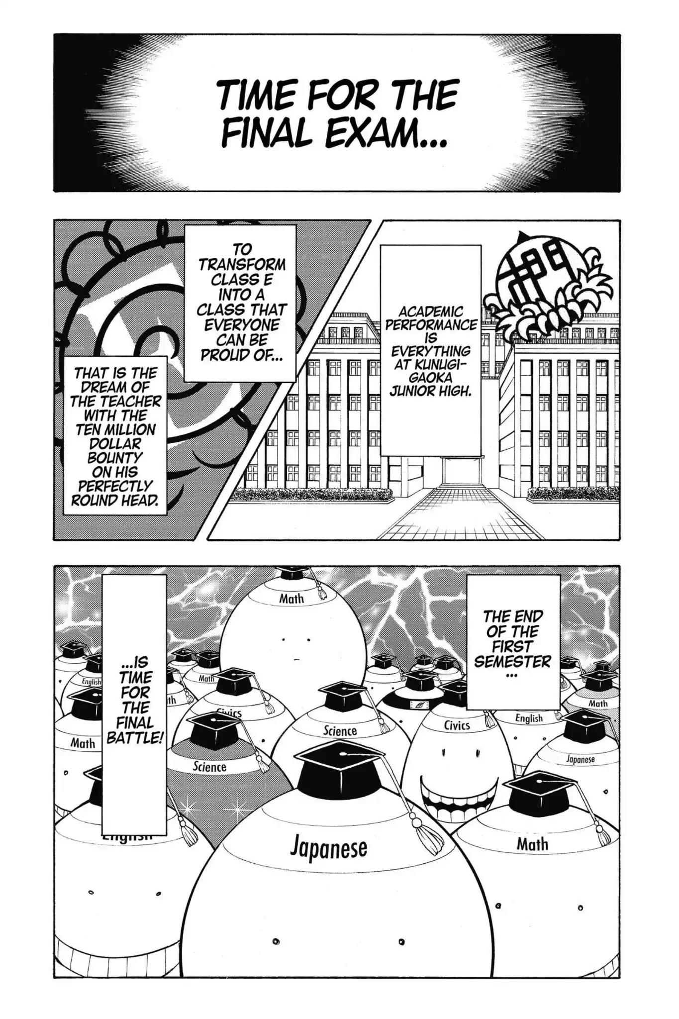 Ansatsu Kyoushitsu Chapter 50 page 4 - Chapter 50: Vol.6 CLASS 50: Final Exam Time