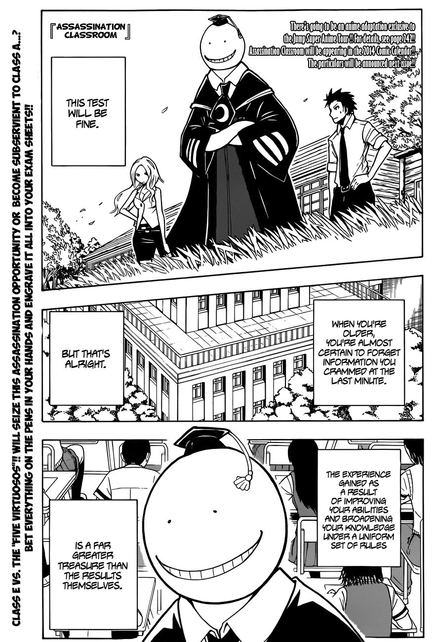 Ansatsu Kyoushitsu Chapter 53 page 2 - Chapter 53 : Time For Five Subjects