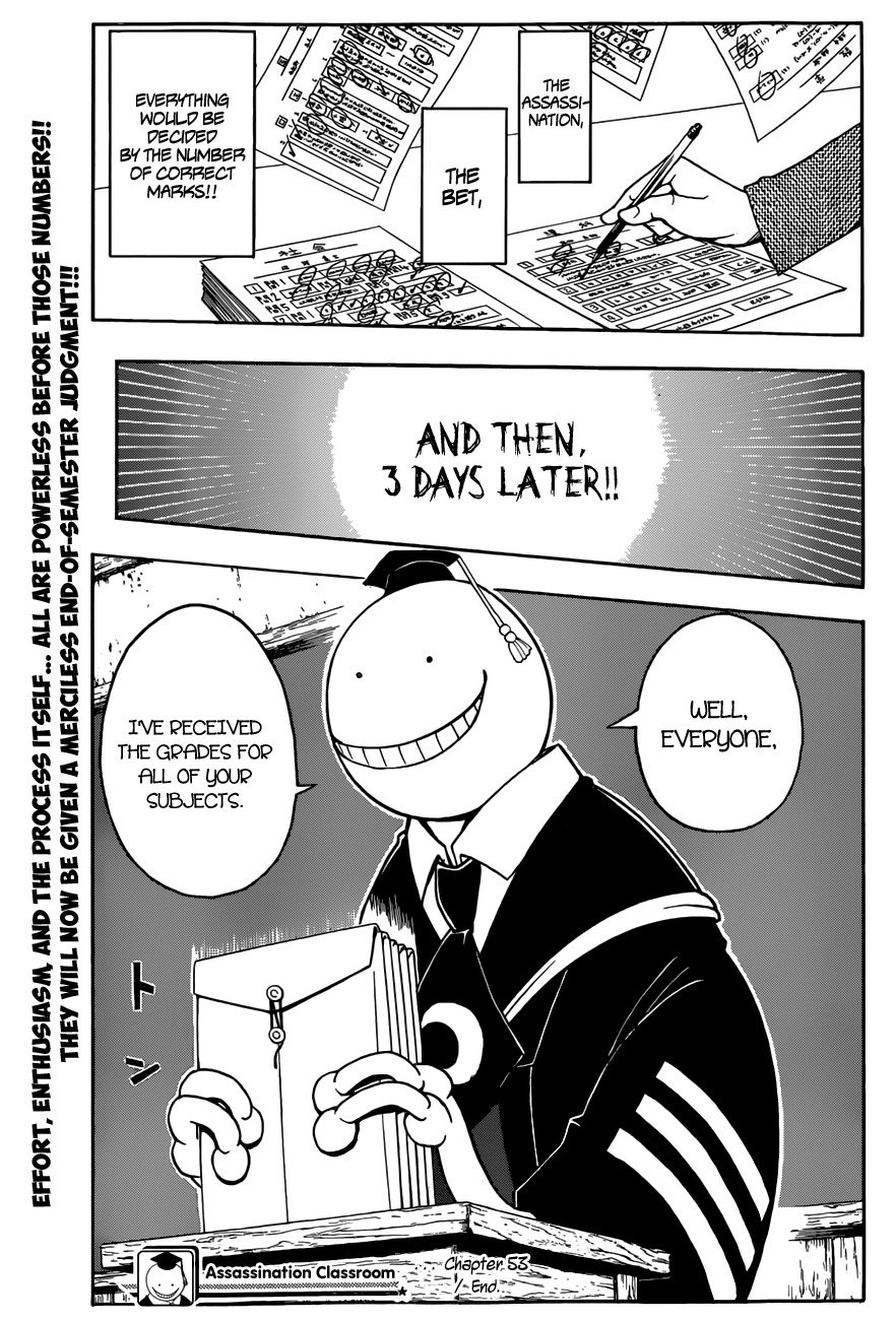 Ansatsu Kyoushitsu Chapter 53 page 20 - Chapter 53 : Time For Five Subjects