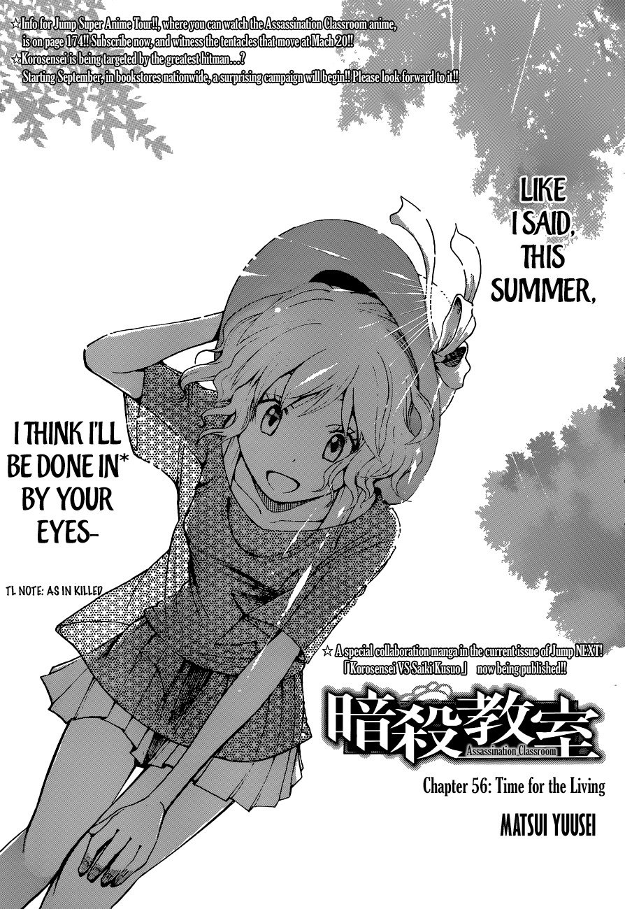 Ansatsu Kyoushitsu Chapter 56 page 2 - Chapter 56 : Time for the Living.