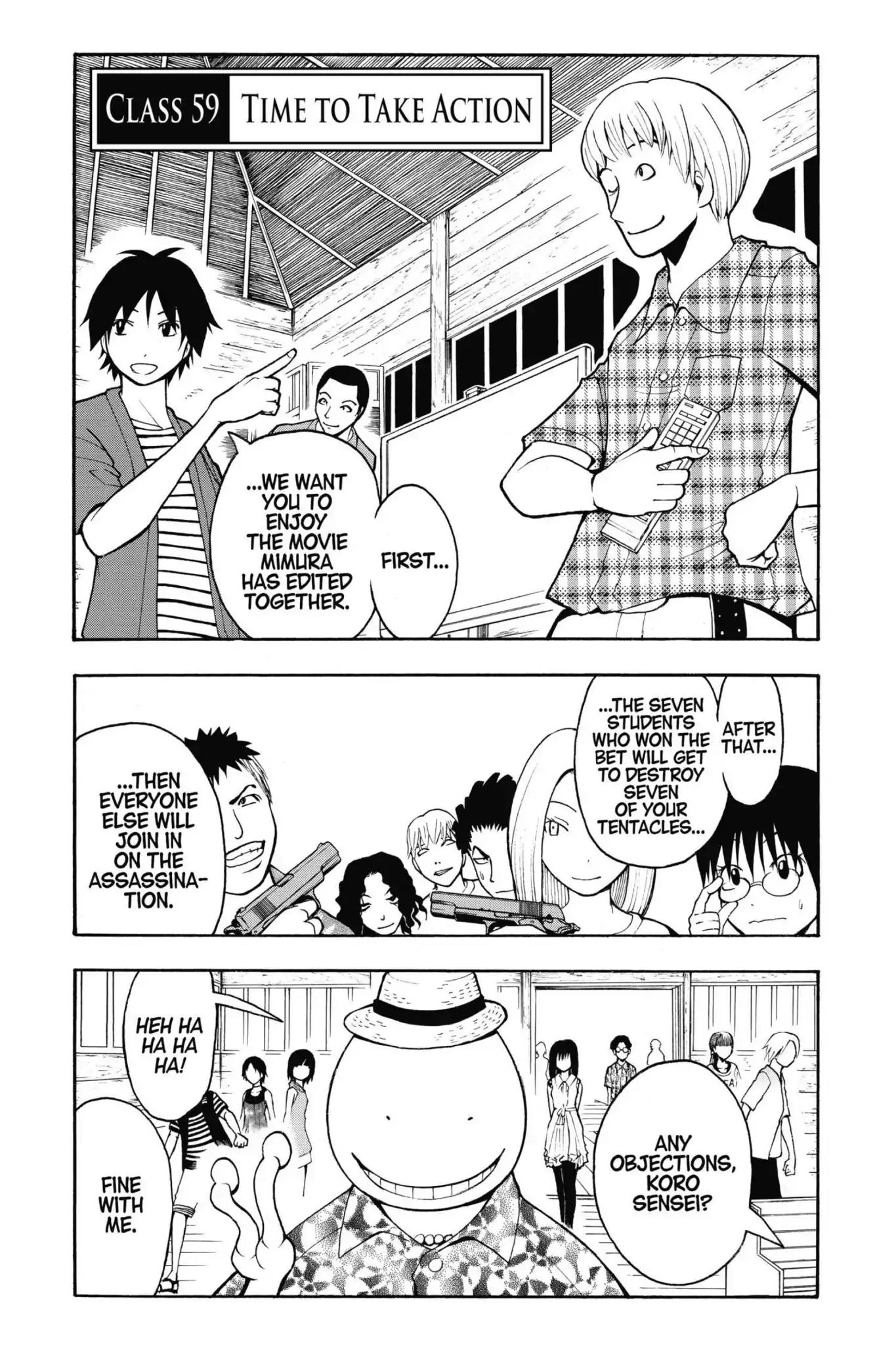 Ansatsu Kyoushitsu Chapter 59 page 1 - Chapter 59: Vol.7 CLASS 59: Time to Take Action