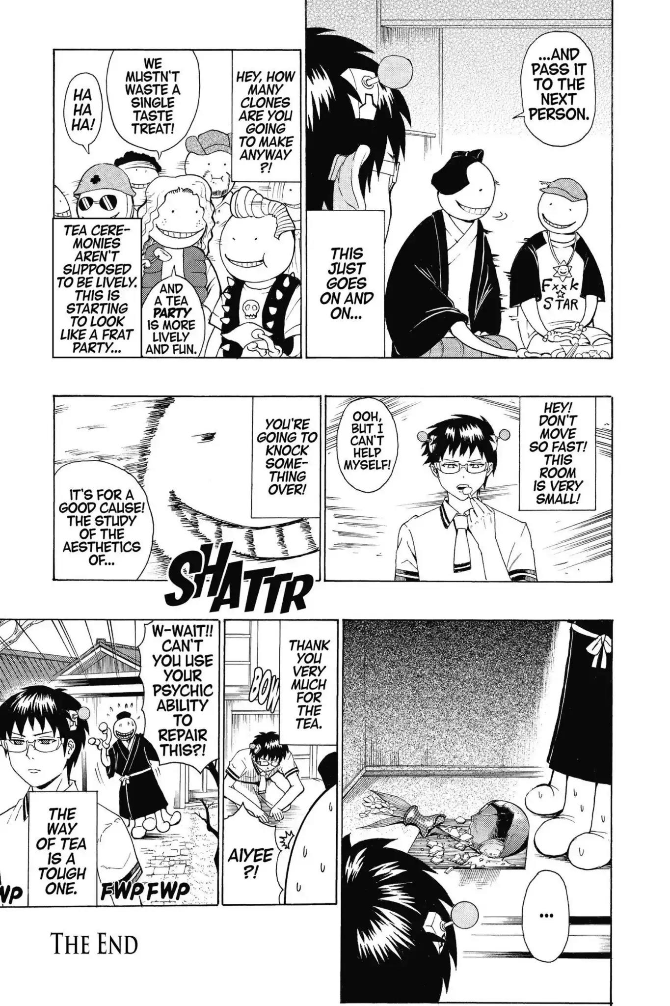 Ansatsu Kyoushitsu Chapter 61.5 page 6 - Vol.7 SPECIAL FEATURE: Special feature II: Koro Sensen vs Kusuo Saiki, Iruma Battle II