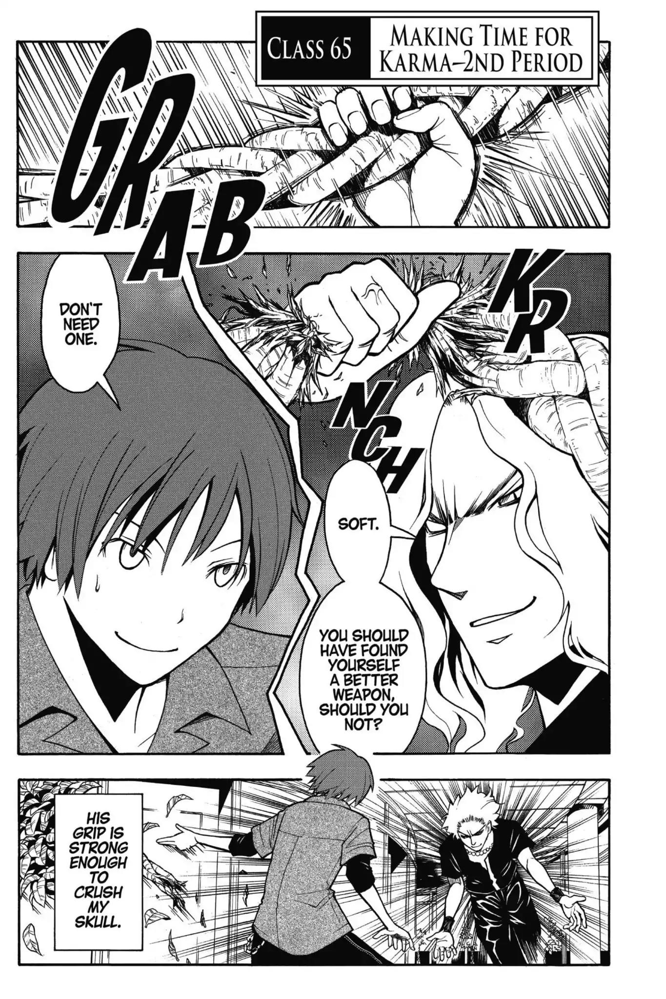 Ansatsu Kyoushitsu Chapter 65 page 1 - Chapter 65: Vol.8 CLASS 65: Making Time for Karma-2nd Period