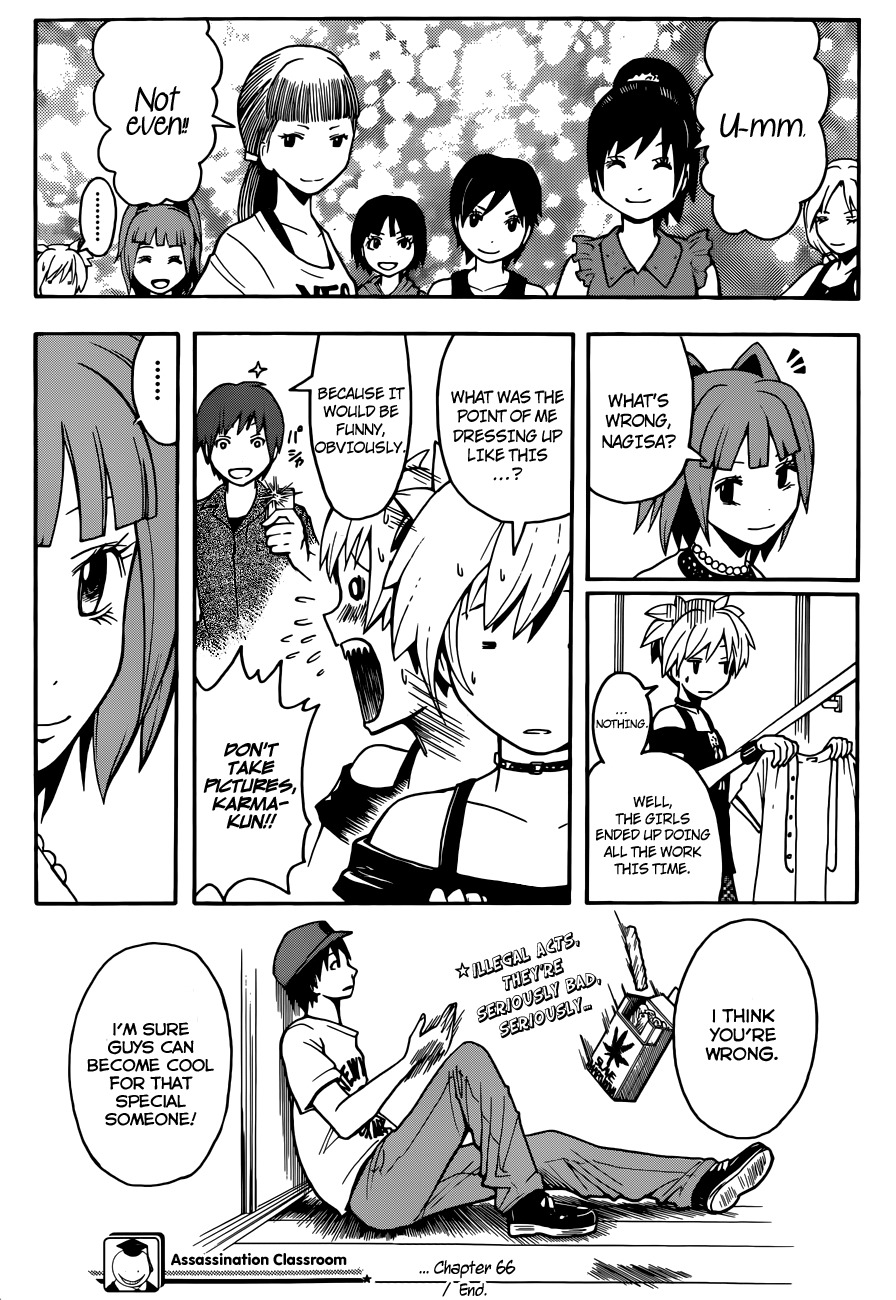 Ansatsu Kyoushitsu Chapter 66 page 20 - Chapter 66 : Girl Time.