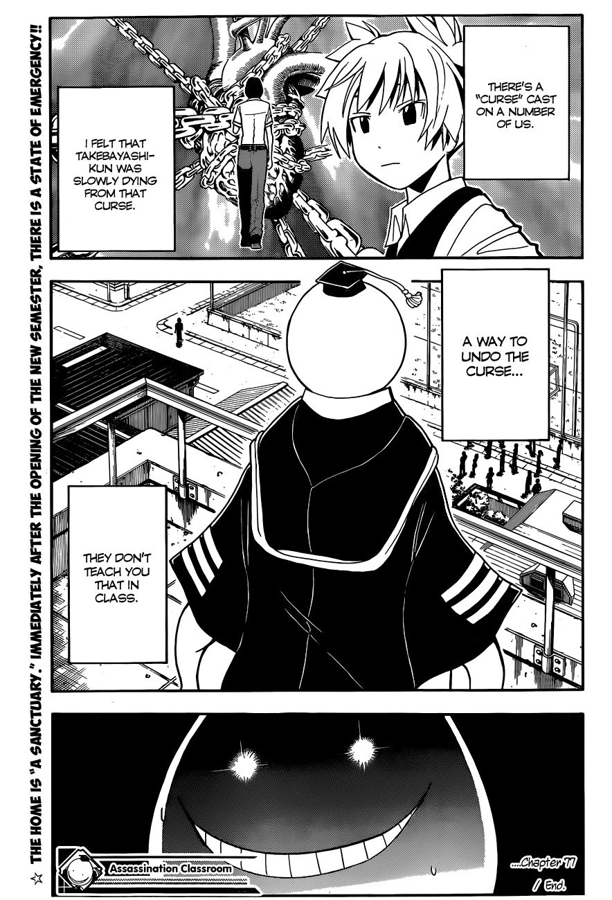 Ansatsu Kyoushitsu Chapter 77 page 20 - Chapter 77 : Curse Time
