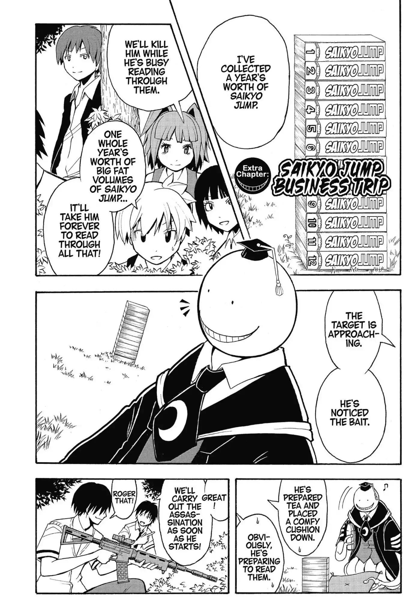 Ansatsu Kyoushitsu Chapter 88.5 page 1 - Vol.10 BONUS: Saikyo Jump Business Trip