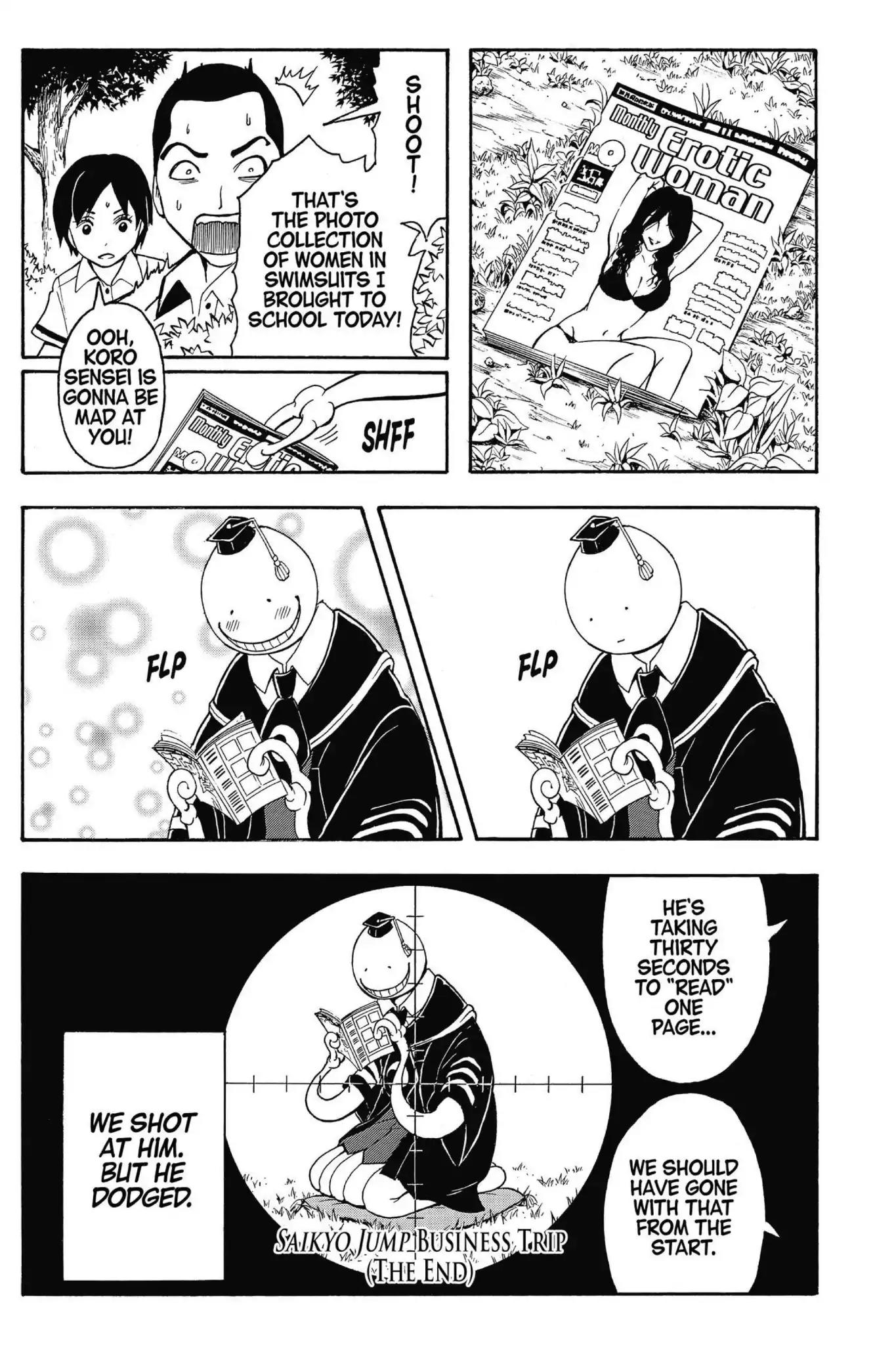Ansatsu Kyoushitsu Chapter 88.5 page 4 - Vol.10 BONUS: Saikyo Jump Business Trip