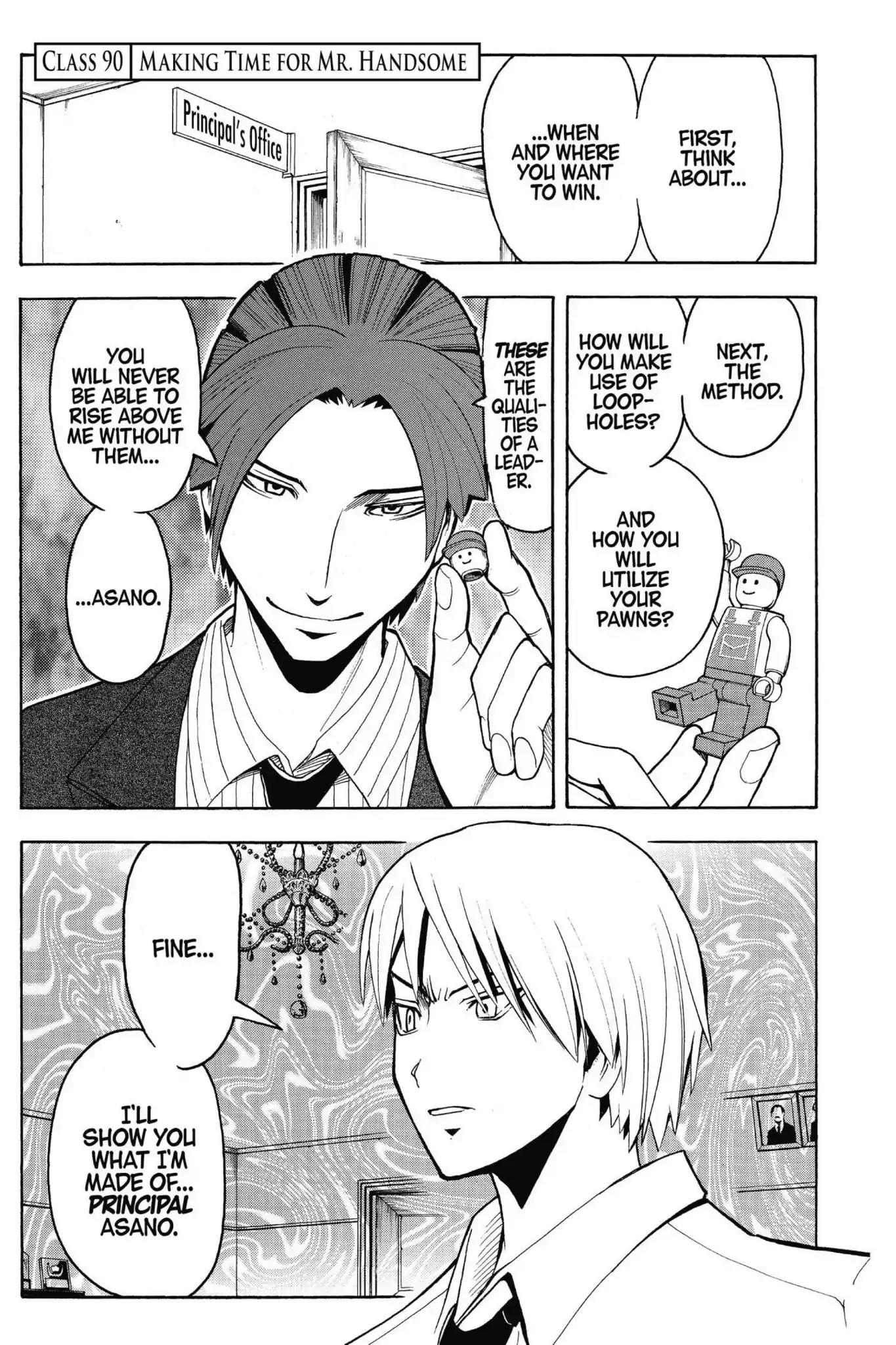 Ansatsu Kyoushitsu Chapter 90 page 1 - Chapter 90: Vol.11 CLASS 90: Making Time for Mr.Handsome