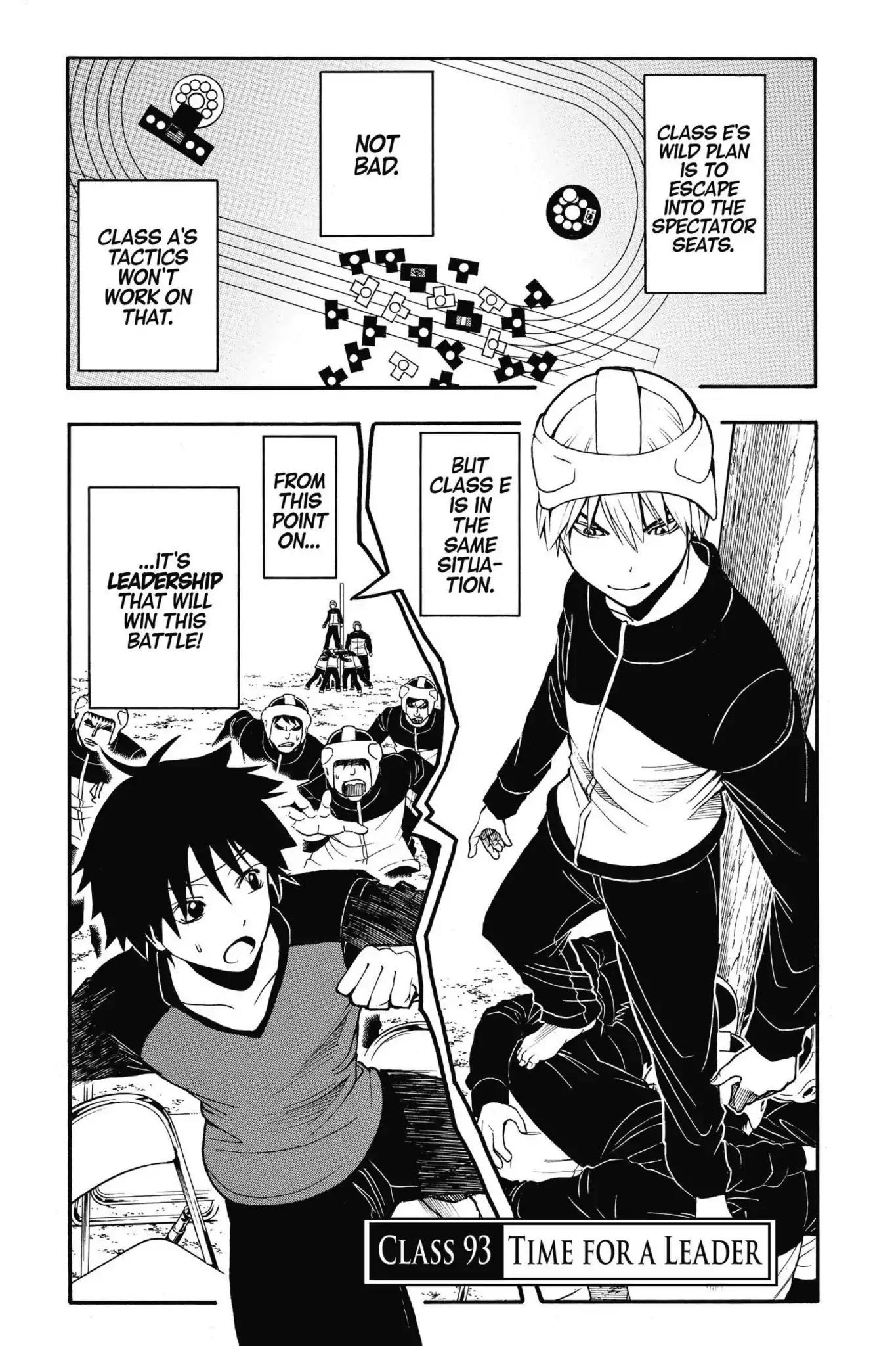 Ansatsu Kyoushitsu Chapter 93 page 1 - Chapter 93: Vol.11 CLASS 93: Time for a Leader