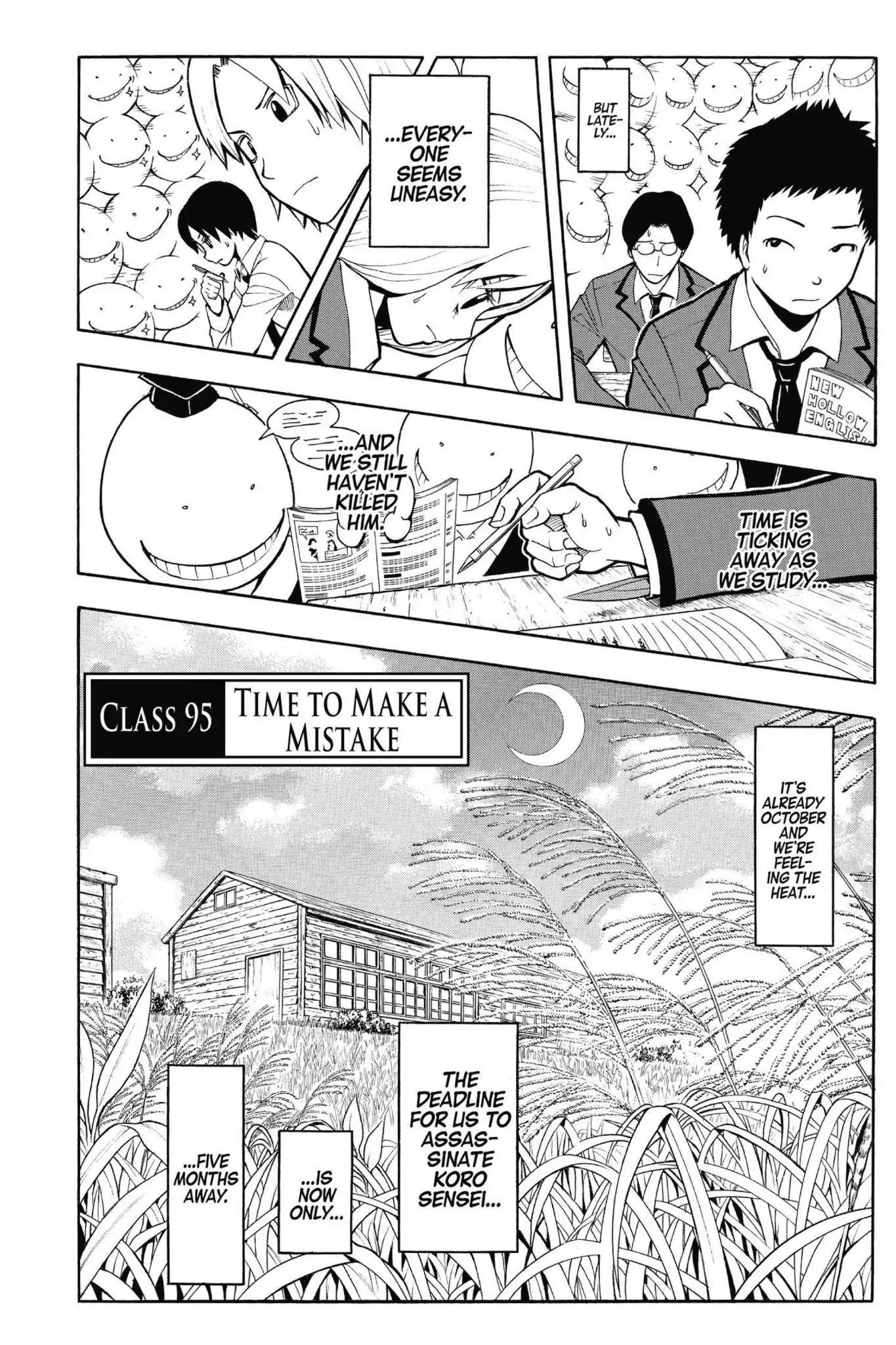 Ansatsu Kyoushitsu Chapter 95 page 2 - Chapter 95: Vol.11 CLASS 95: Time to Make a Mistake