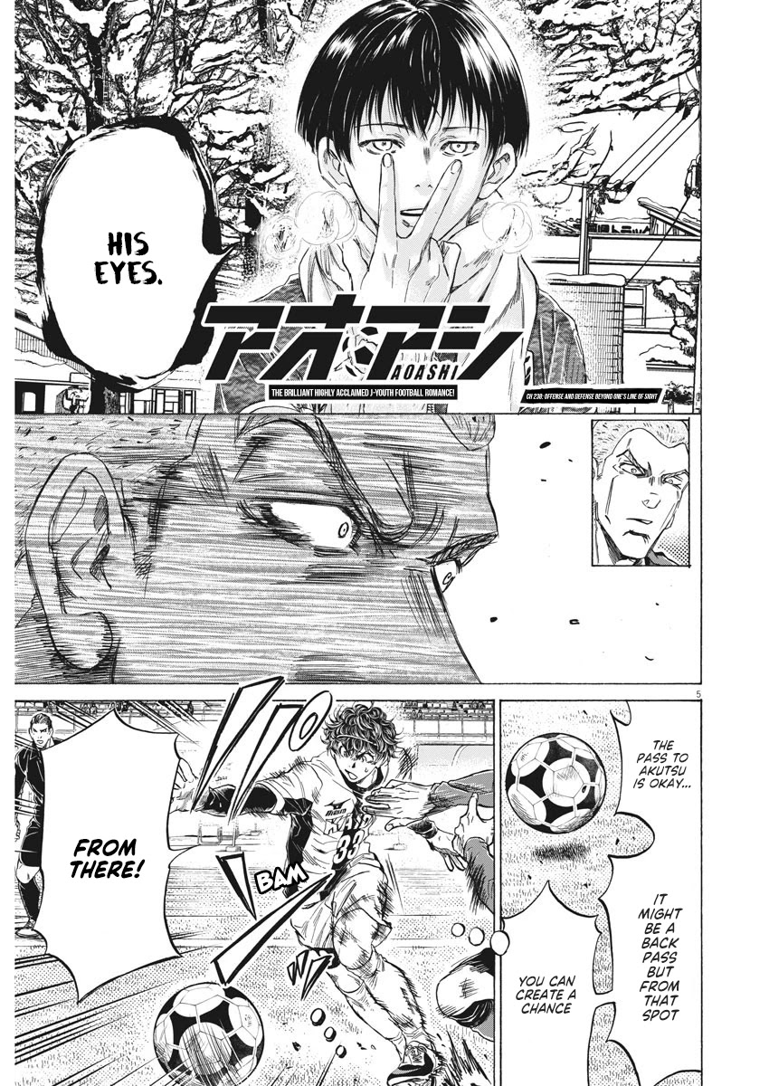 Ao Ashi Chapter 238 page 6 - Chapter 238: Offense and Defense Beyond One's Line of Sight