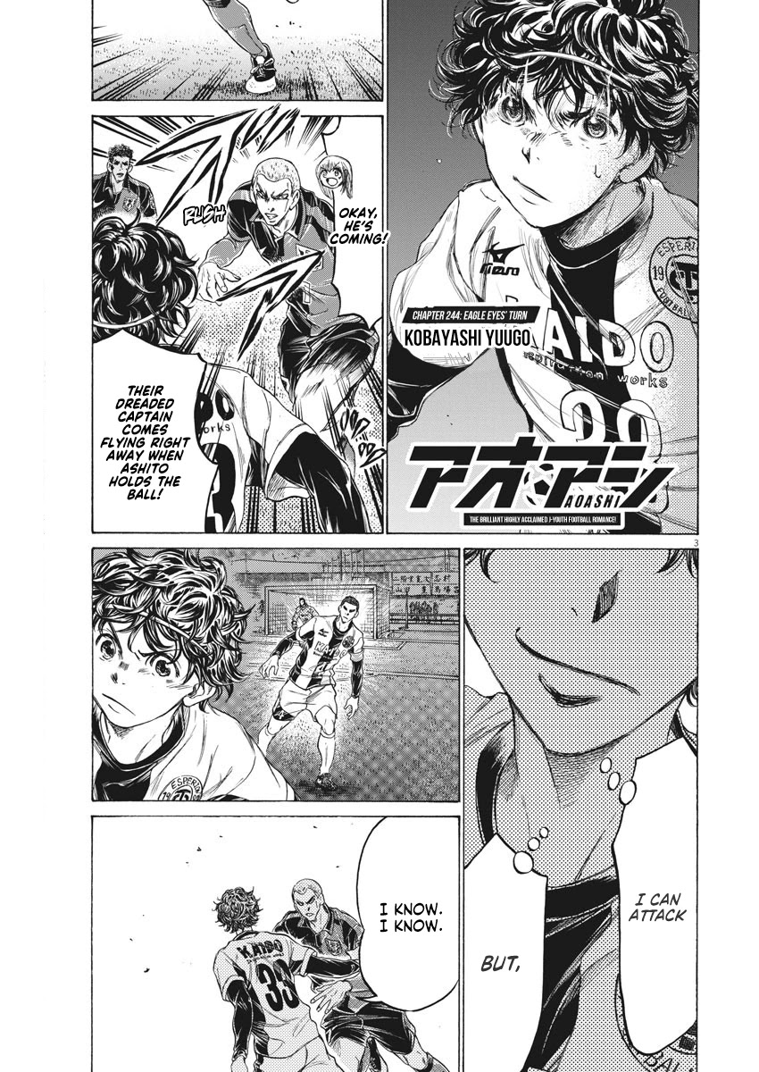 Ao Ashi Chapter 244 page 4 - Chapter 244: Eagle Eyes' Turn