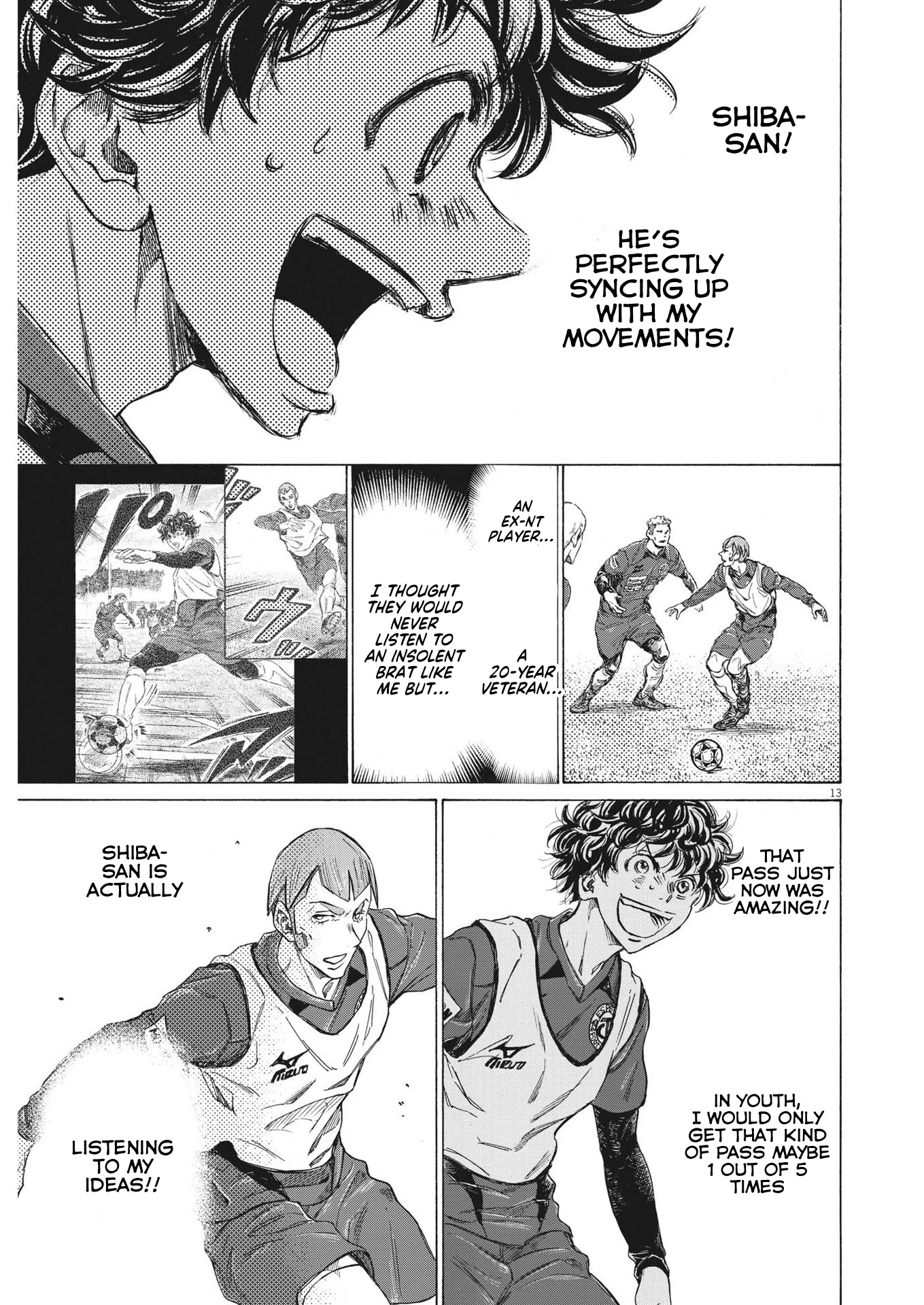 Ao Ashi Chapter 295 page 14 - Chapter 295: In the palm of Shiba's Hand