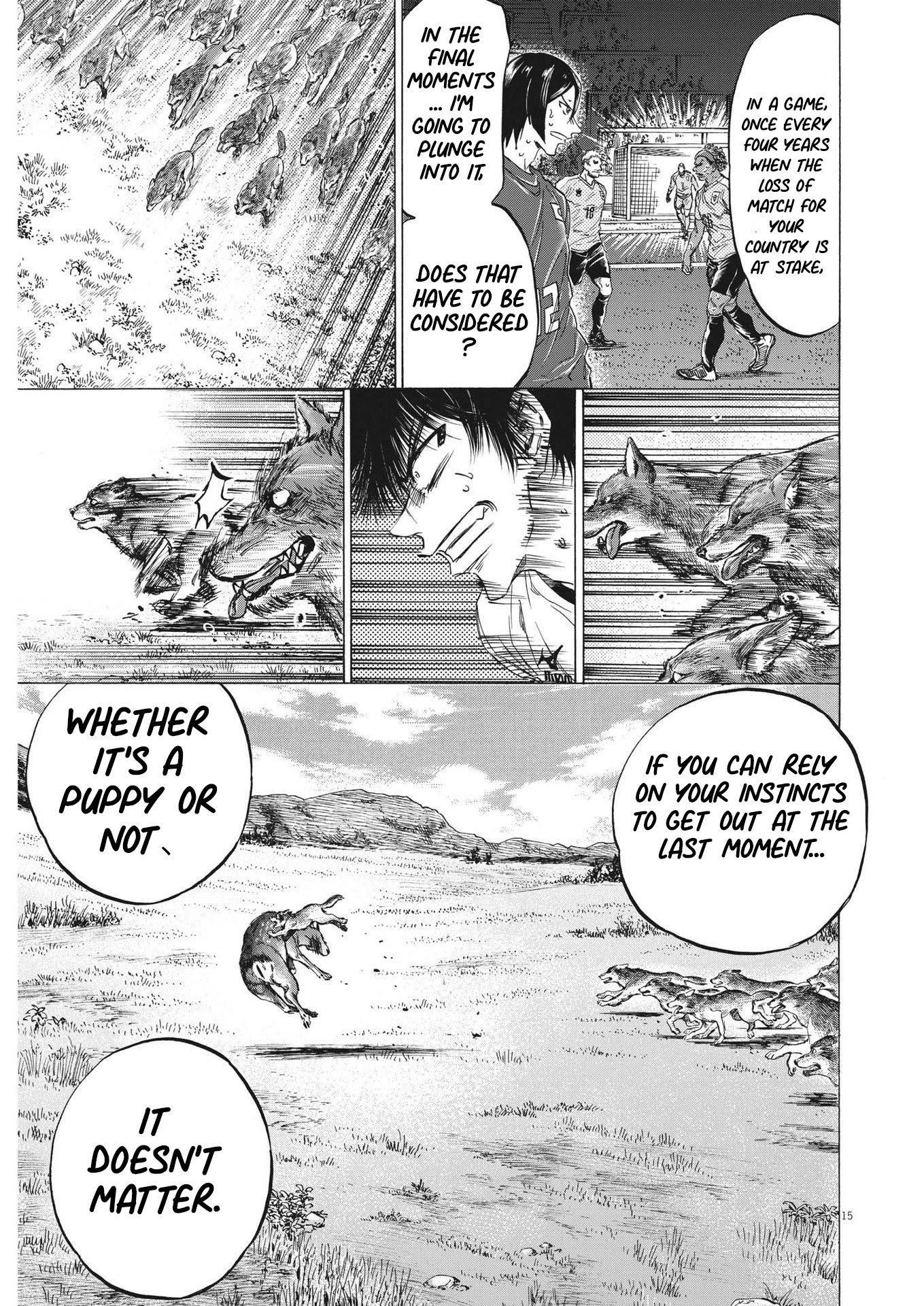 Ao Ashi Chapter 299 page 16 - Chapter 299: The Man Who Becomes a Wild Dog