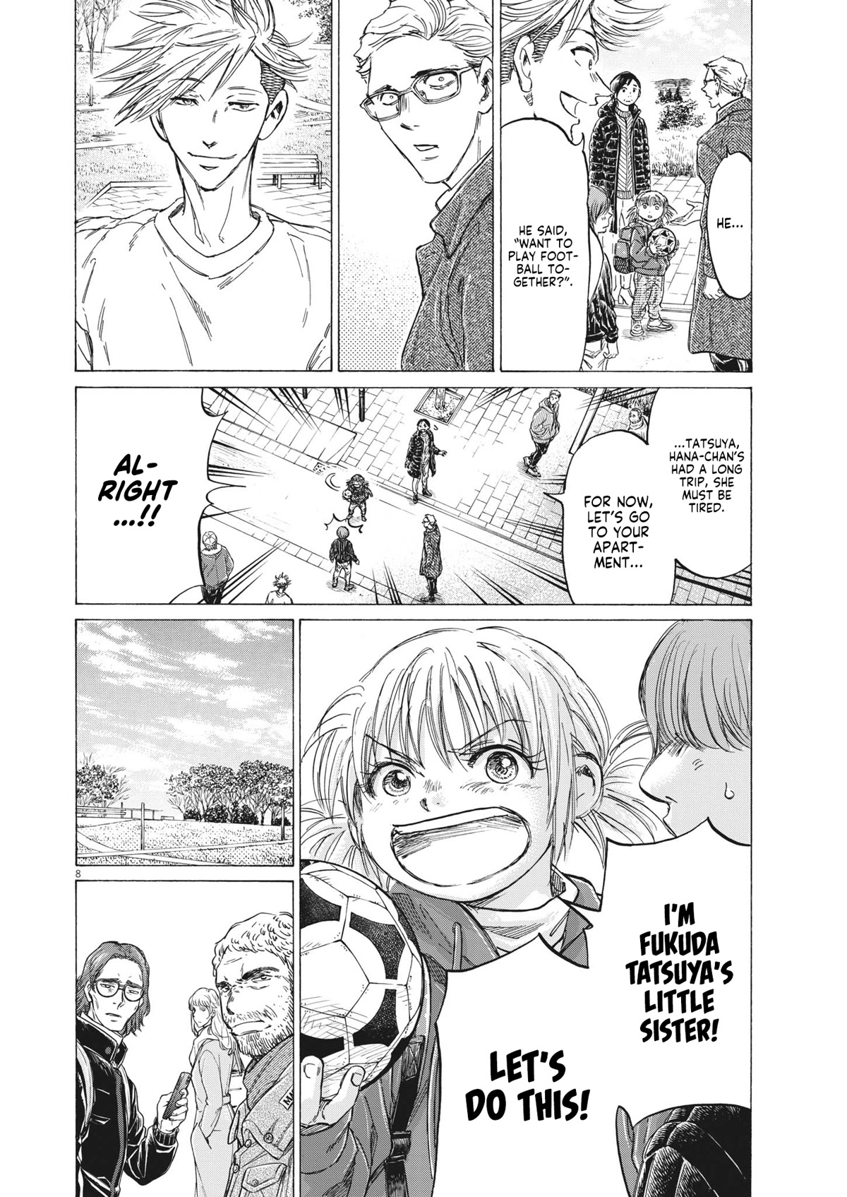 Ao Ashi Chapter 319 page 9 - Chapter 319: Hana Goes West