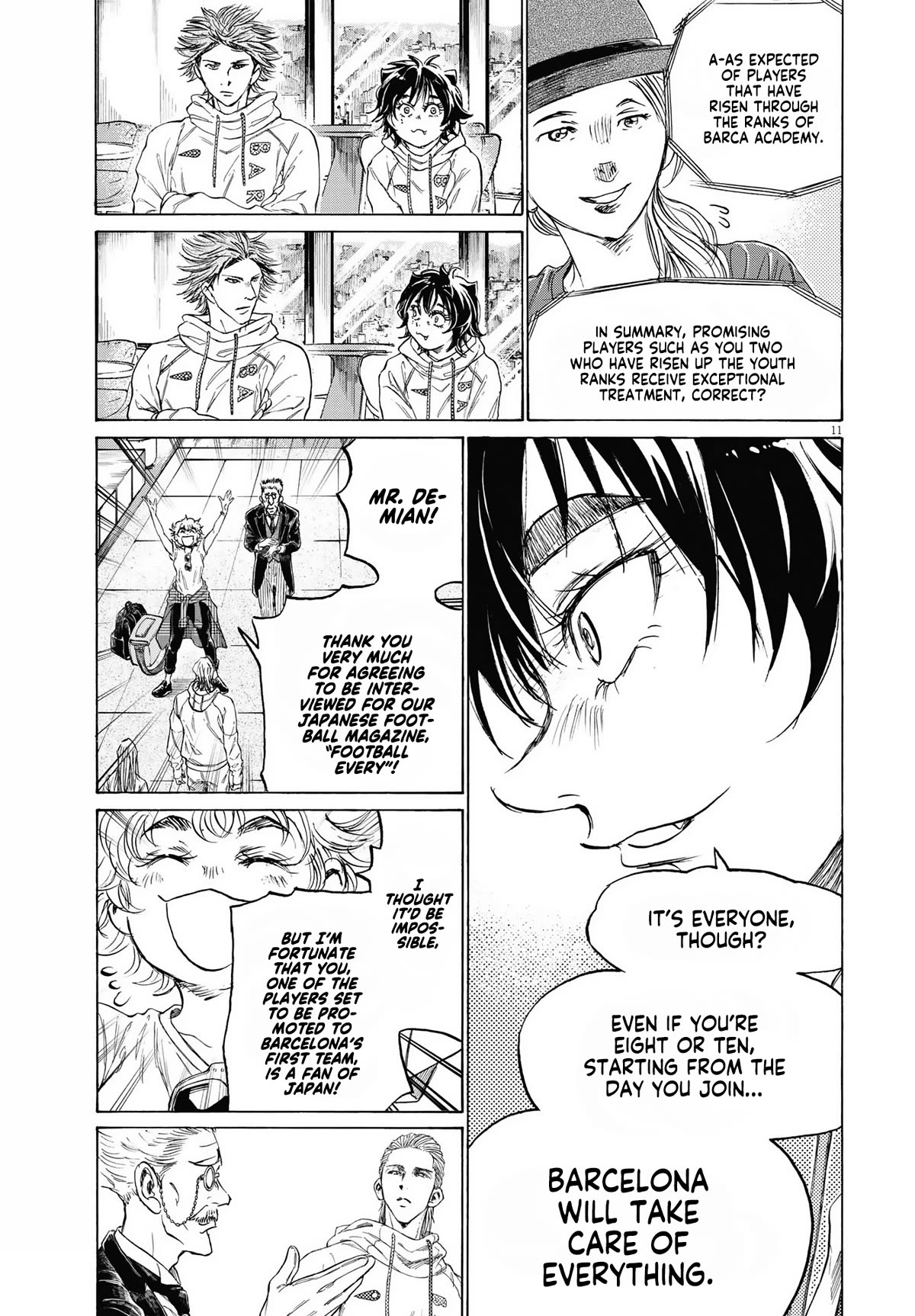 Ao Ashi Chapter 340 page 12 - Chapter 340: Interview with Barcelona