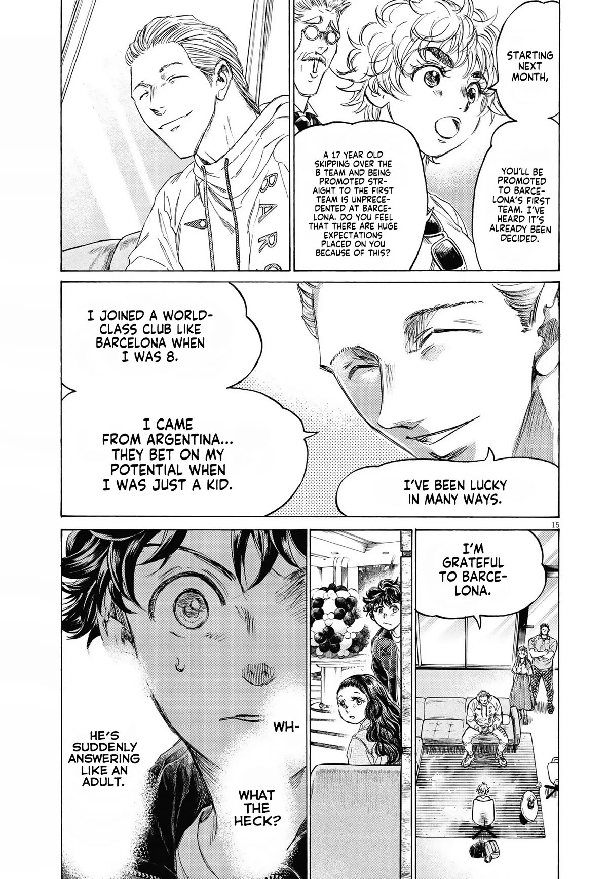 Ao Ashi Chapter 340 page 16 - Chapter 340: Interview with Barcelona