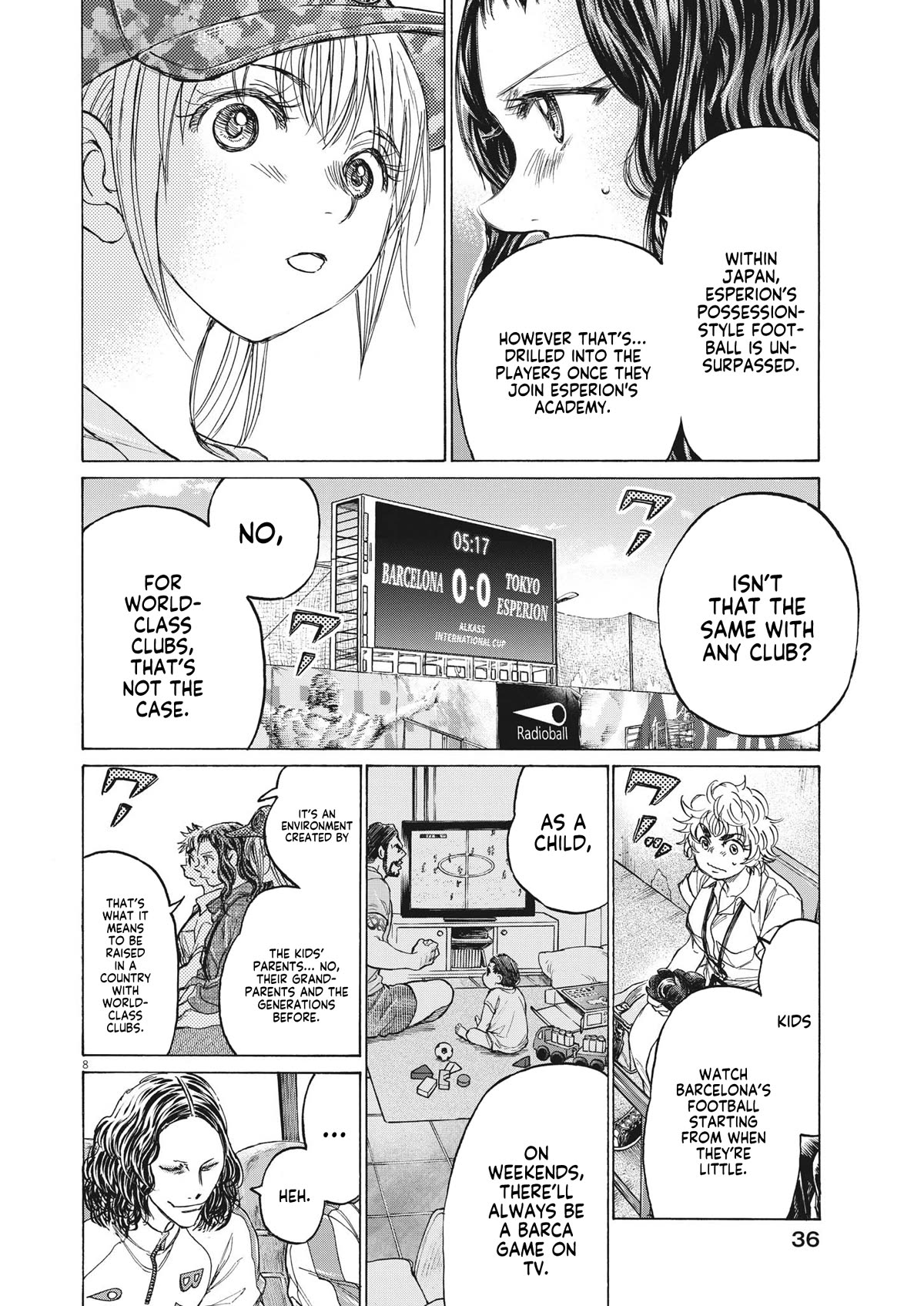 Ao Ashi Chapter 349 page 9 - Chapter 349: Alkass Cup Group D, Match vs Barcelon U-18