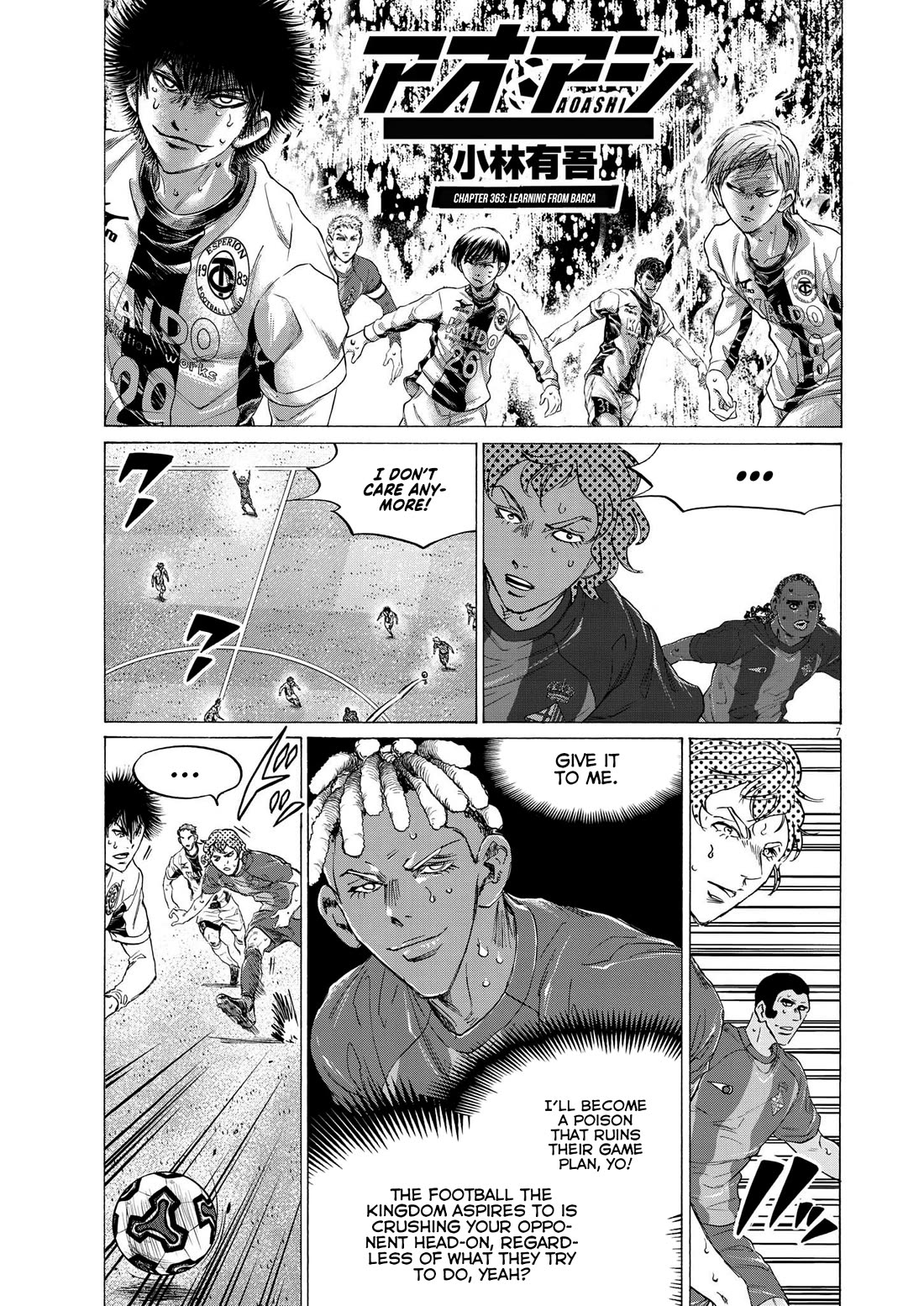 Ao Ashi Chapter 363 page 8 - Chapter 363: Learning from Barca