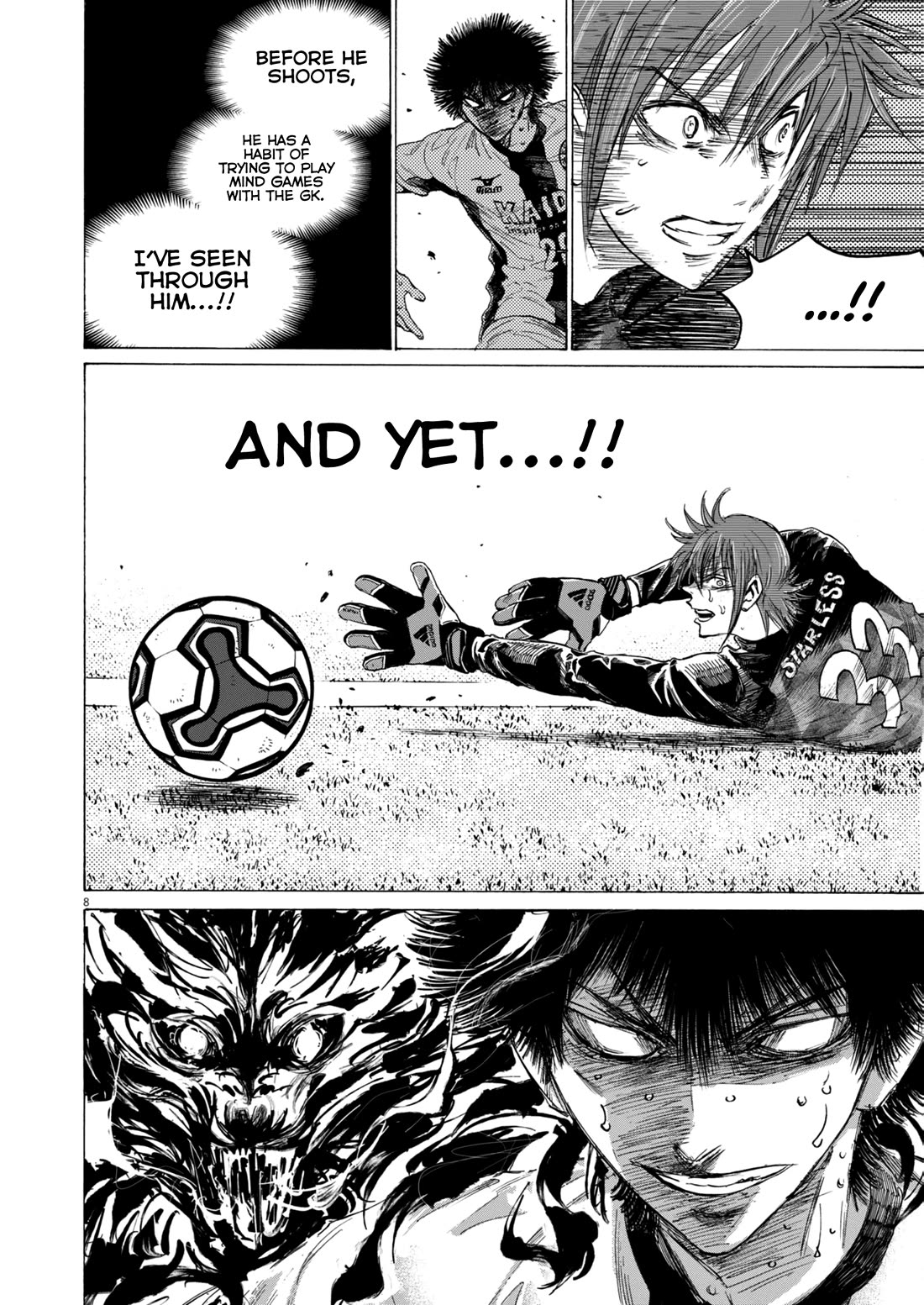 Ao Ashi Chapter 397 page 9 - Chapter 397: Over the Rainbow~Kill the King (7)