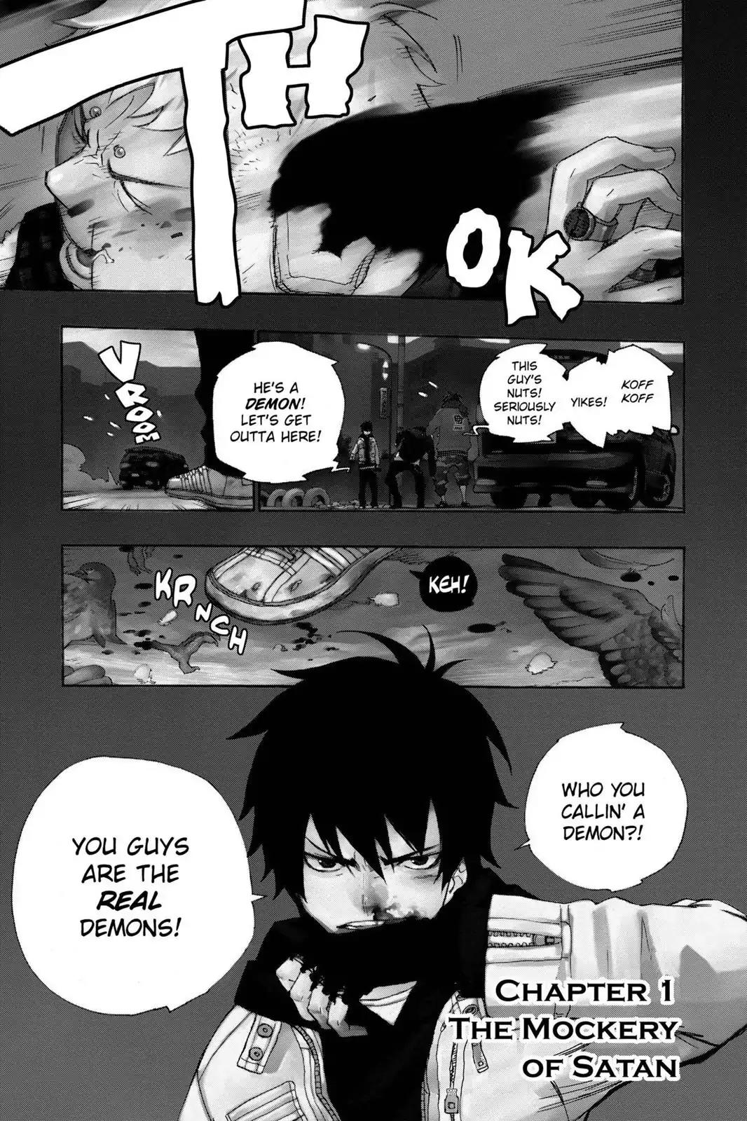 Ao no Exorcist Chapter 1 page 4 - Chapter 1: The Mockery of Satan