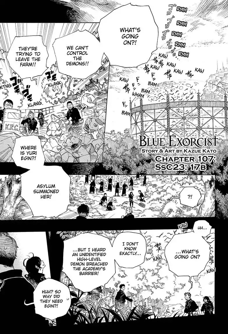 Ao no Exorcist Chapter 107 page 1 - Chapter 107: SsC23: 17B