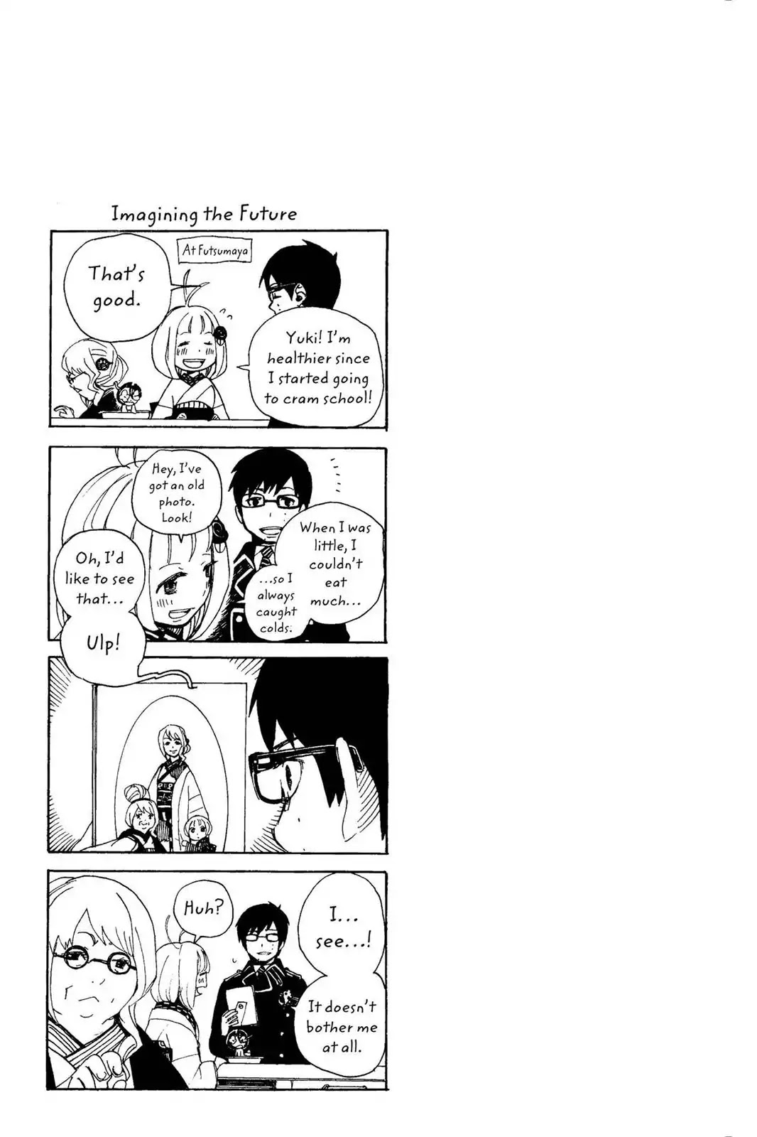 Ao no Exorcist Chapter 11.5 page 15 - Vol.3 Chapter Bonus: 4 Panel Comics (2)