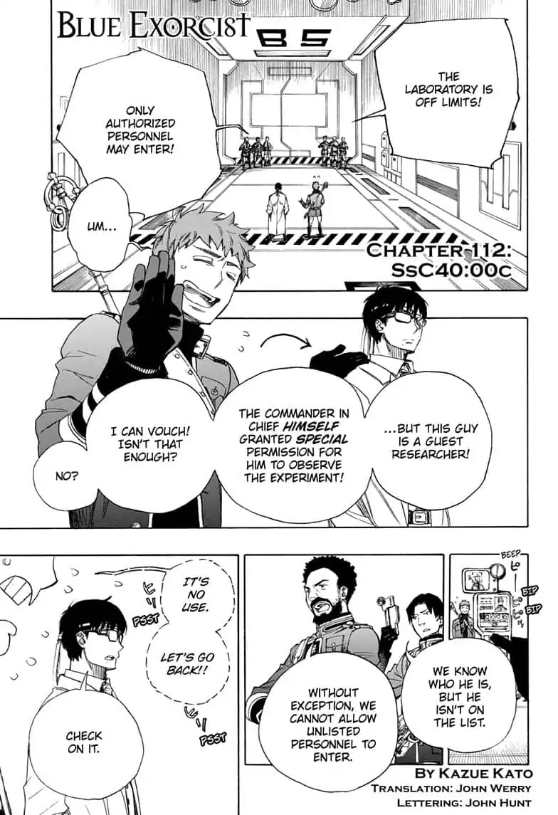 Ao no Exorcist Chapter 112 page 1 - Chapter 112: SsC40:00C
