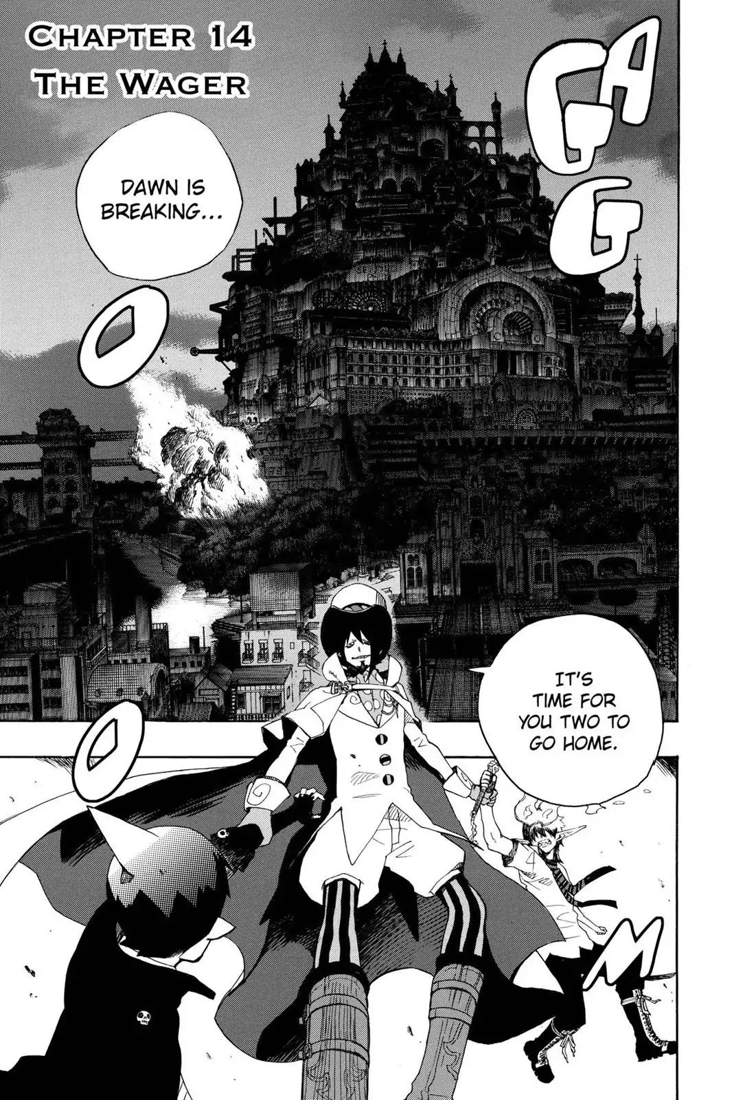 Ao no Exorcist Chapter 14 page 1 - Chapter 14: The Wager