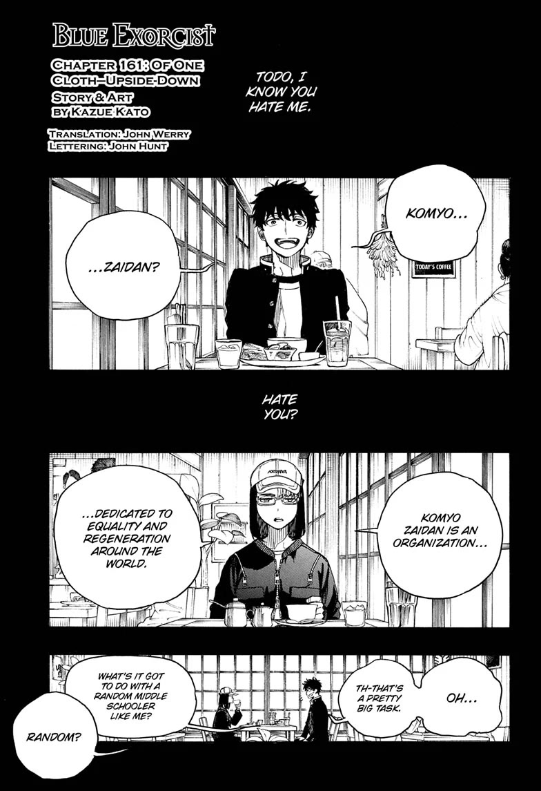 Ao no Exorcist Chapter 161 page 1 - Chapter 161