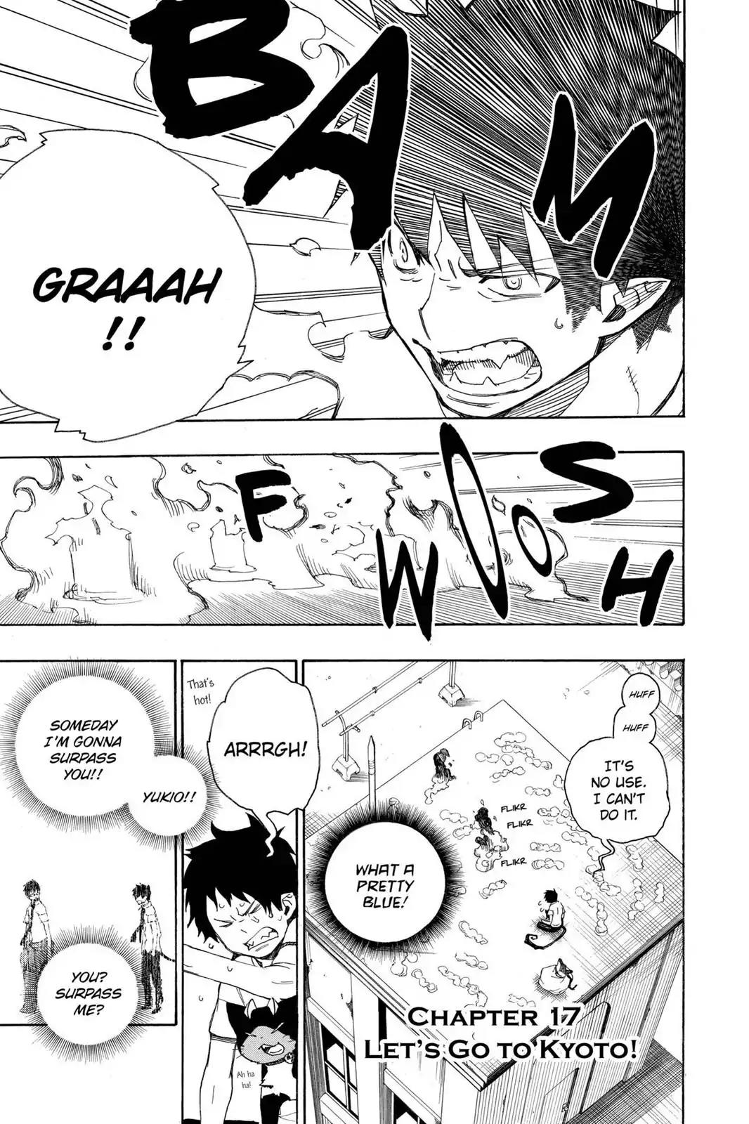 Ao no Exorcist Chapter 17 page 1 - Chapter 17: Let's Go To Kyoto!