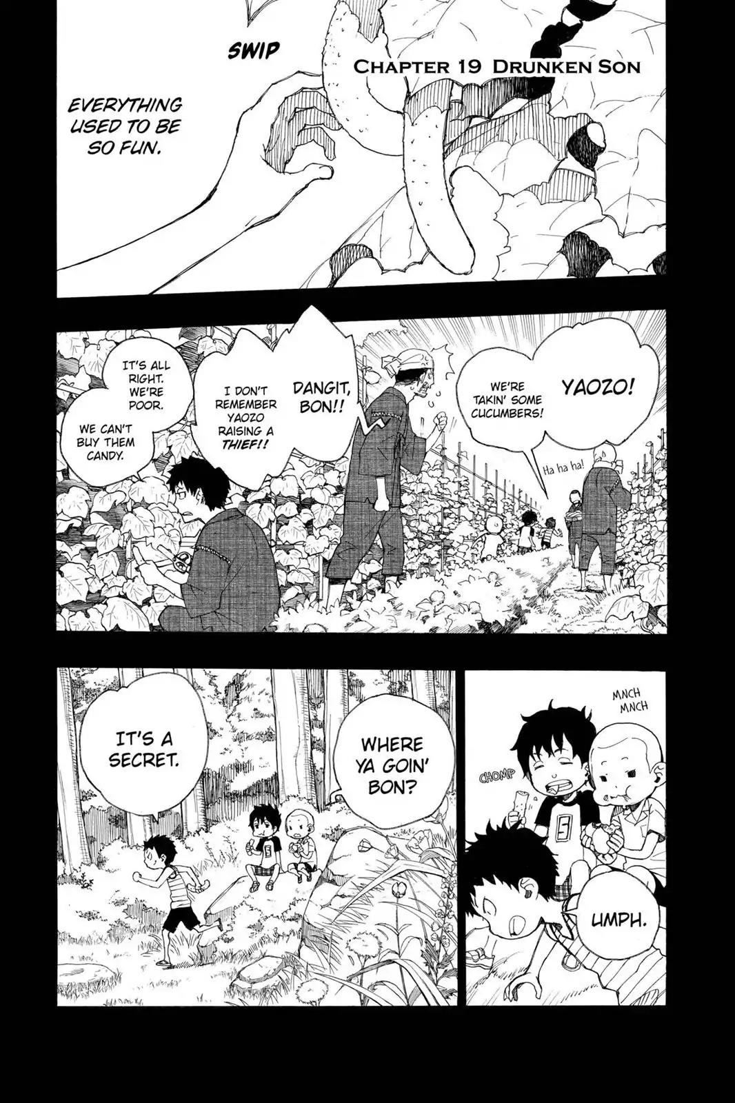 Ao no Exorcist Chapter 19 page 1 - Chapter 19: Drunken Son