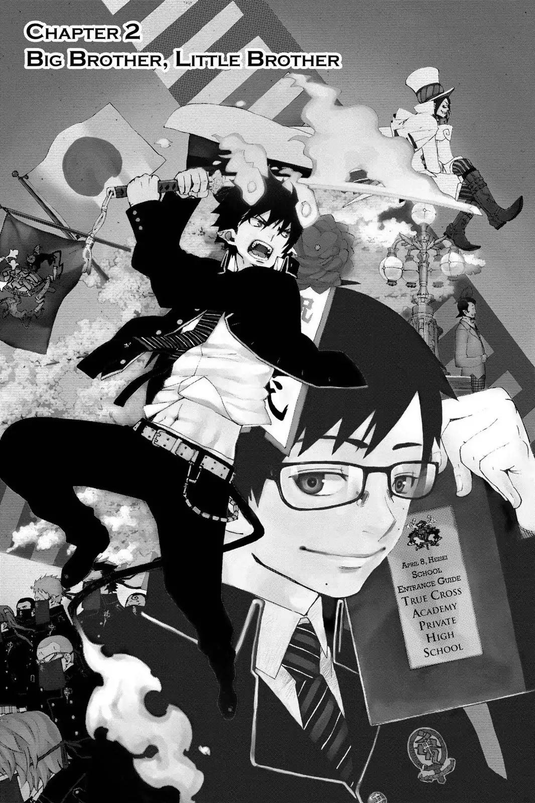 Ao no Exorcist Chapter 2 page 1 - Chapter 2: Big Brother, Little Brother