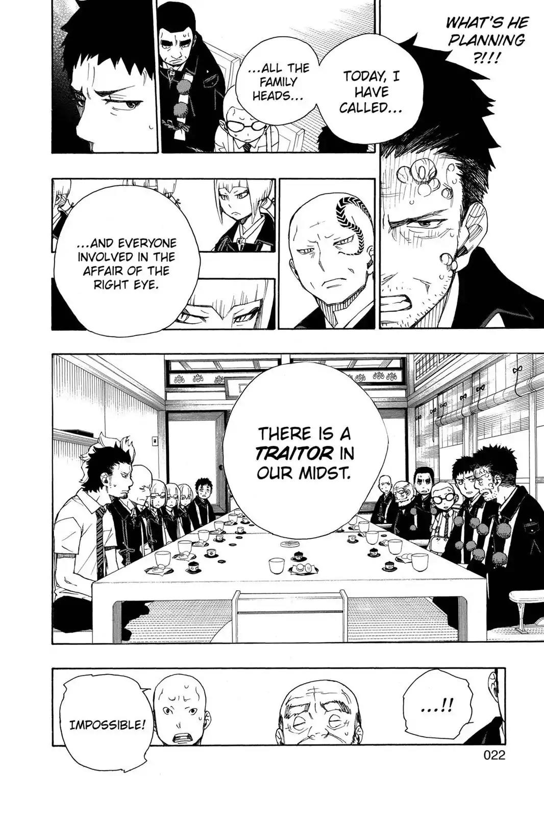 Ao no Exorcist Chapter 20 page 22 - Chapter 20: Traitor