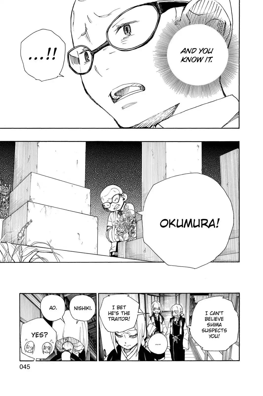Ao no Exorcist Chapter 20 page 45 - Chapter 20: Traitor