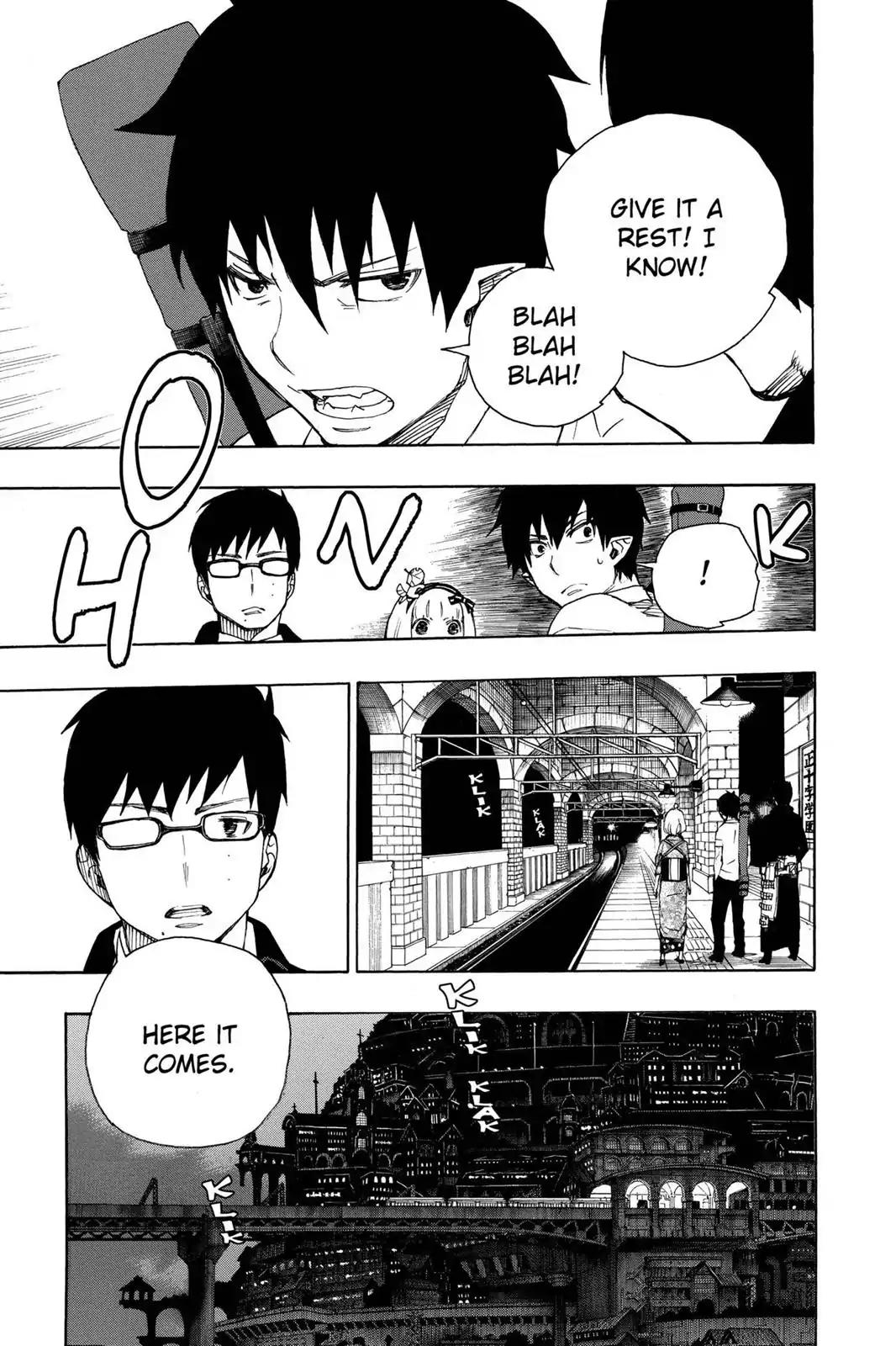 Ao no Exorcist Chapter 23.5 page 11 - Vol.6 Chapter Bonus 1: Phantom Train