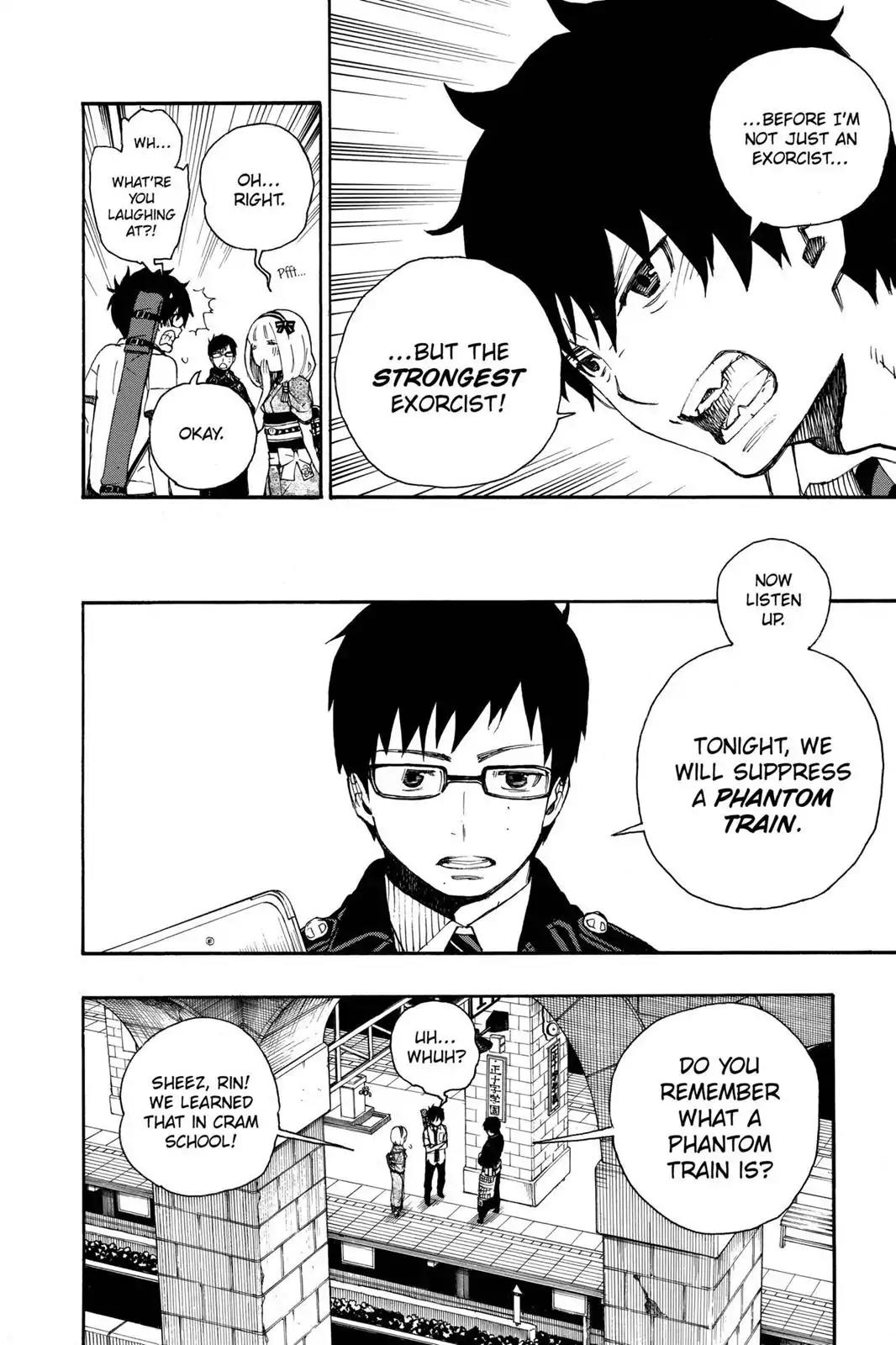 Ao no Exorcist Chapter 23.5 page 8 - Vol.6 Chapter Bonus 1: Phantom Train