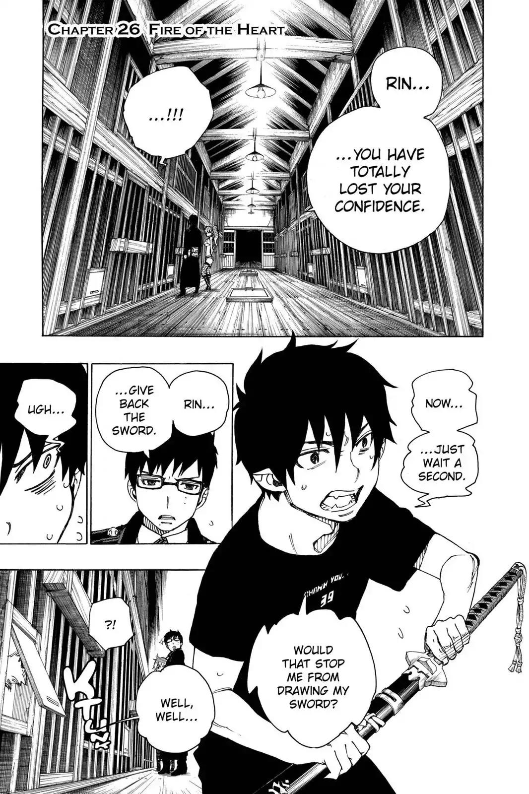 Ao no Exorcist Chapter 26 page 1 - Chapter 26: Fire of the Heart